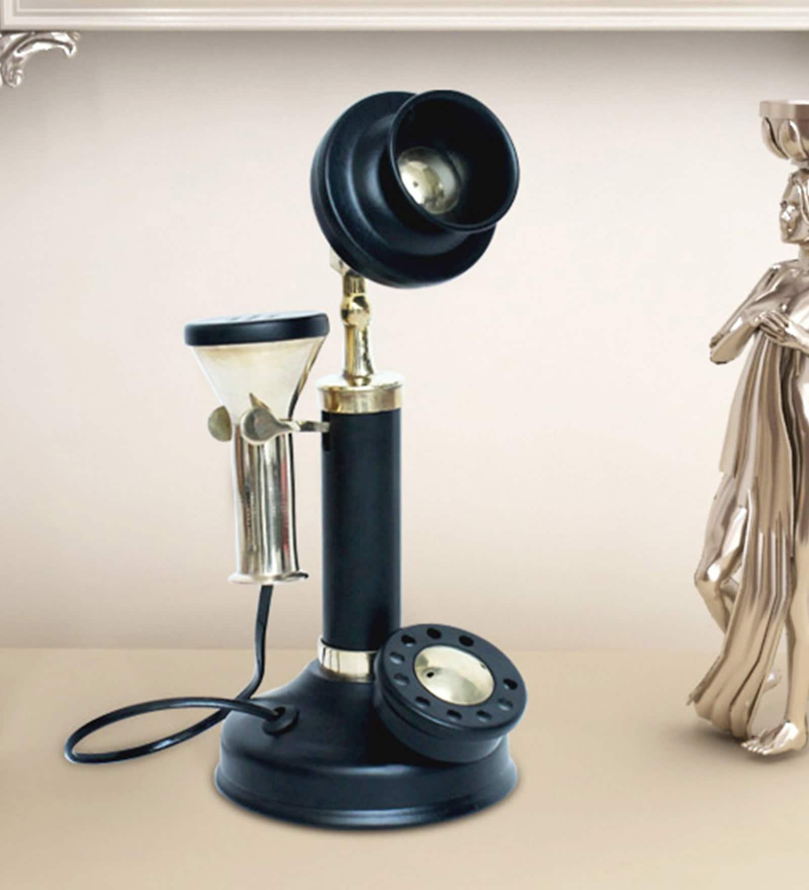 Gold Iron Retro Telephone