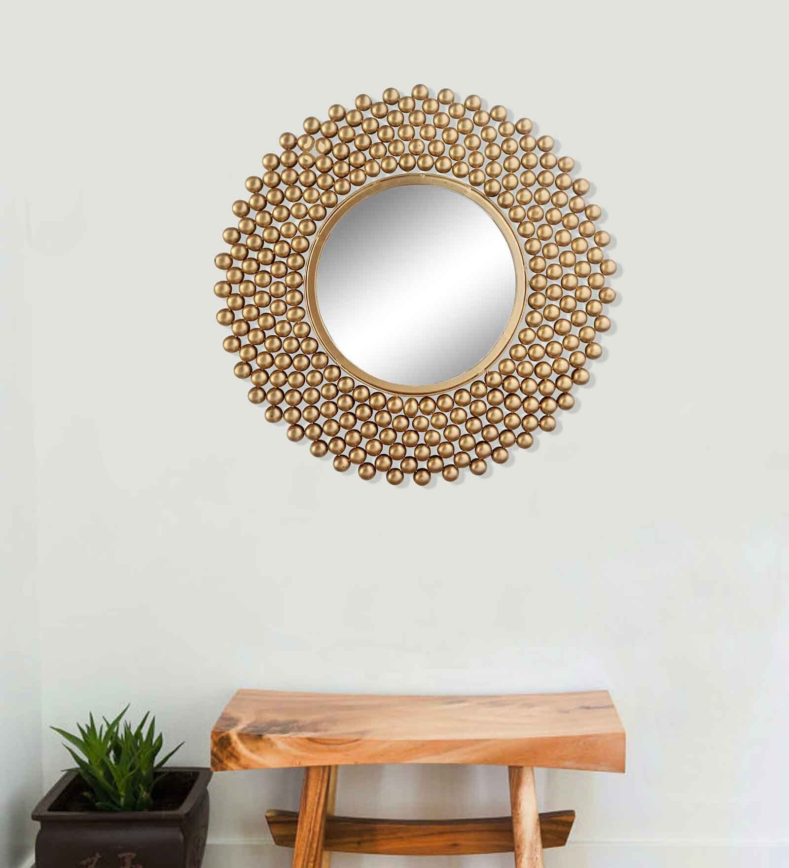 Buy Gold Iron Decorative Wall Mirror at 7% OFF by GIG Handicrafts ...