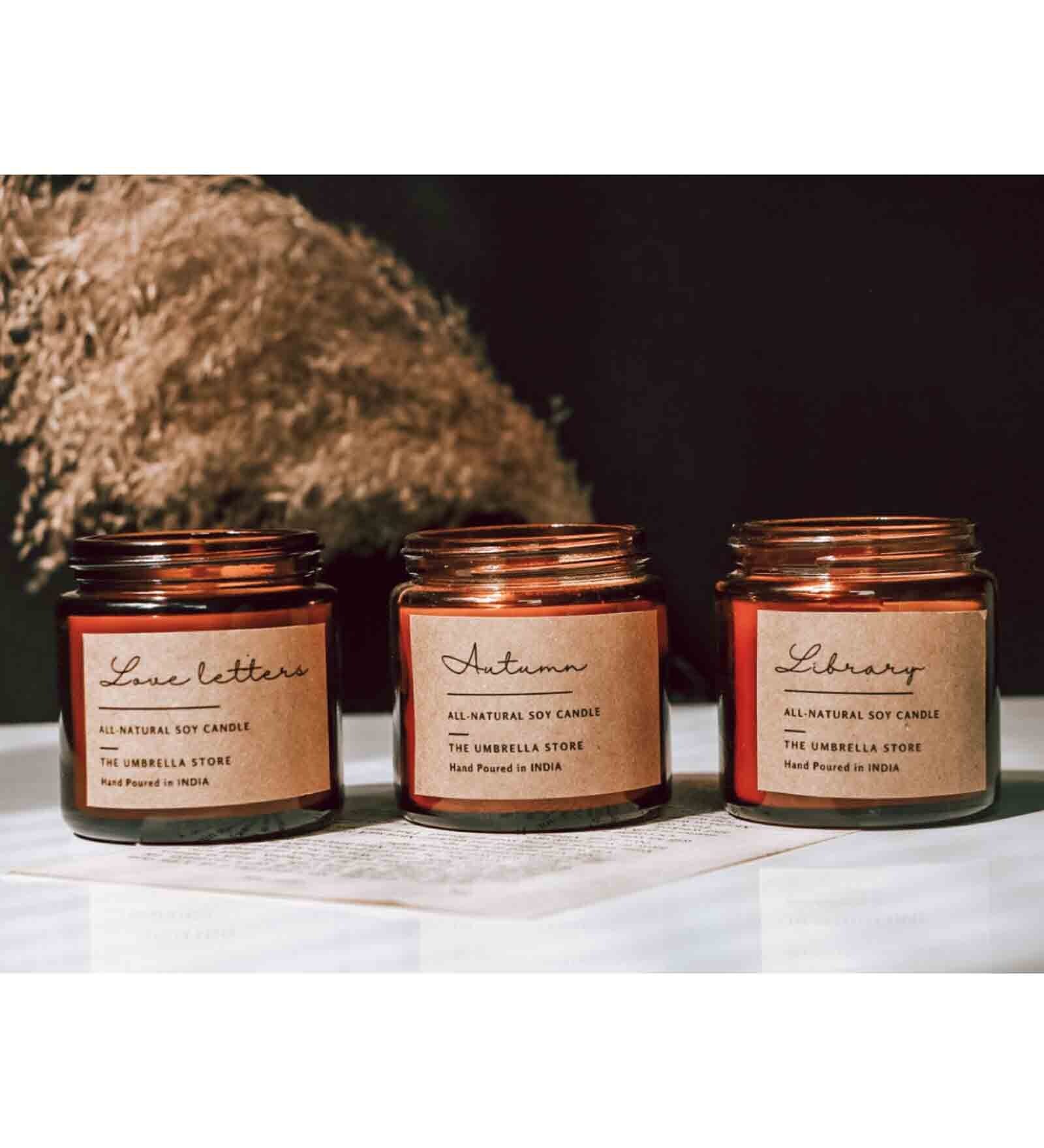 Buy Gold Luxury Soy Wax Set Of 3 Scented Jar Candle at 23% OFF by The ...