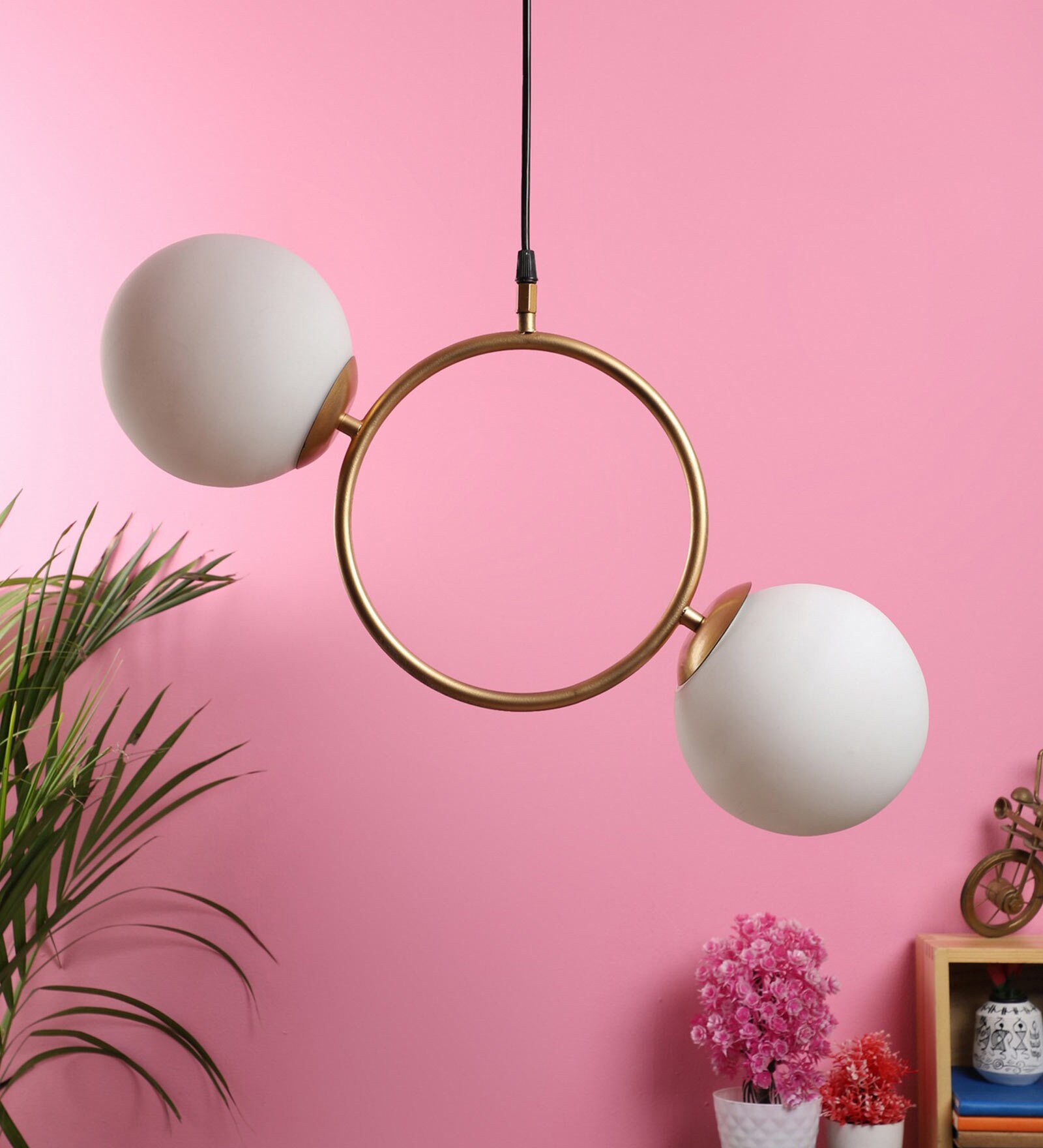 Buy Mariana Gold Metal Hanging Light by Eliante by Jainsons Lights at