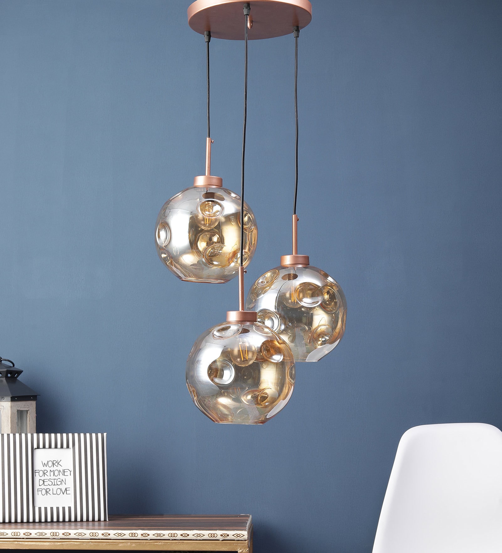 Krasto Gold Metal Cluster Hanging Light