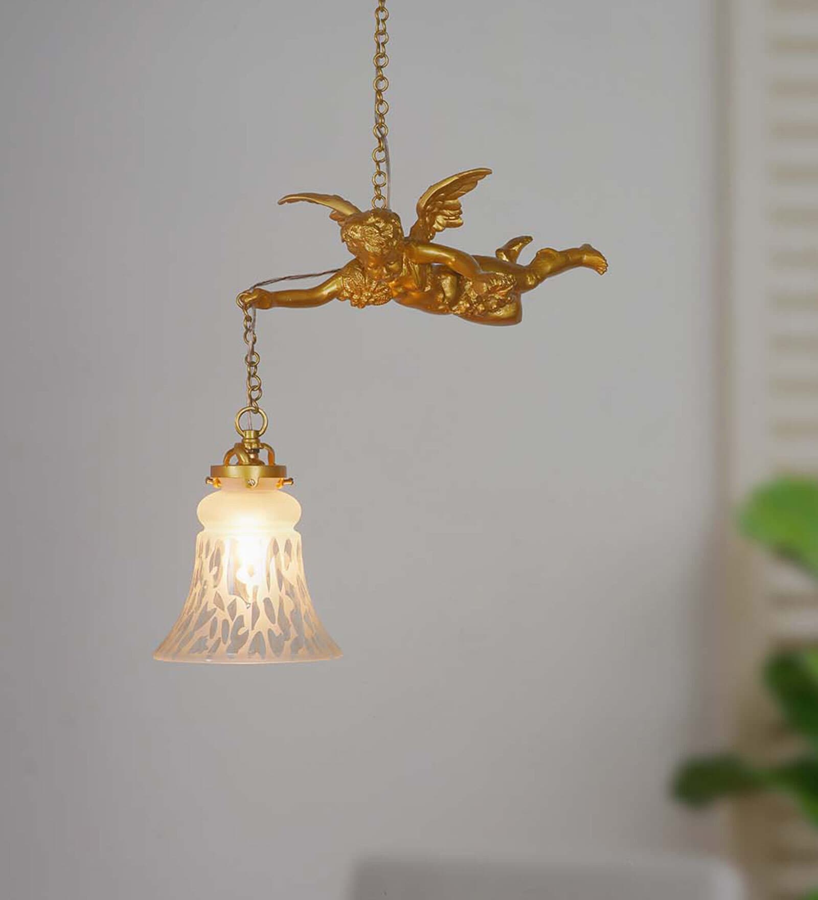 Sheryl Gold Metal and Aluminium Hanging Light