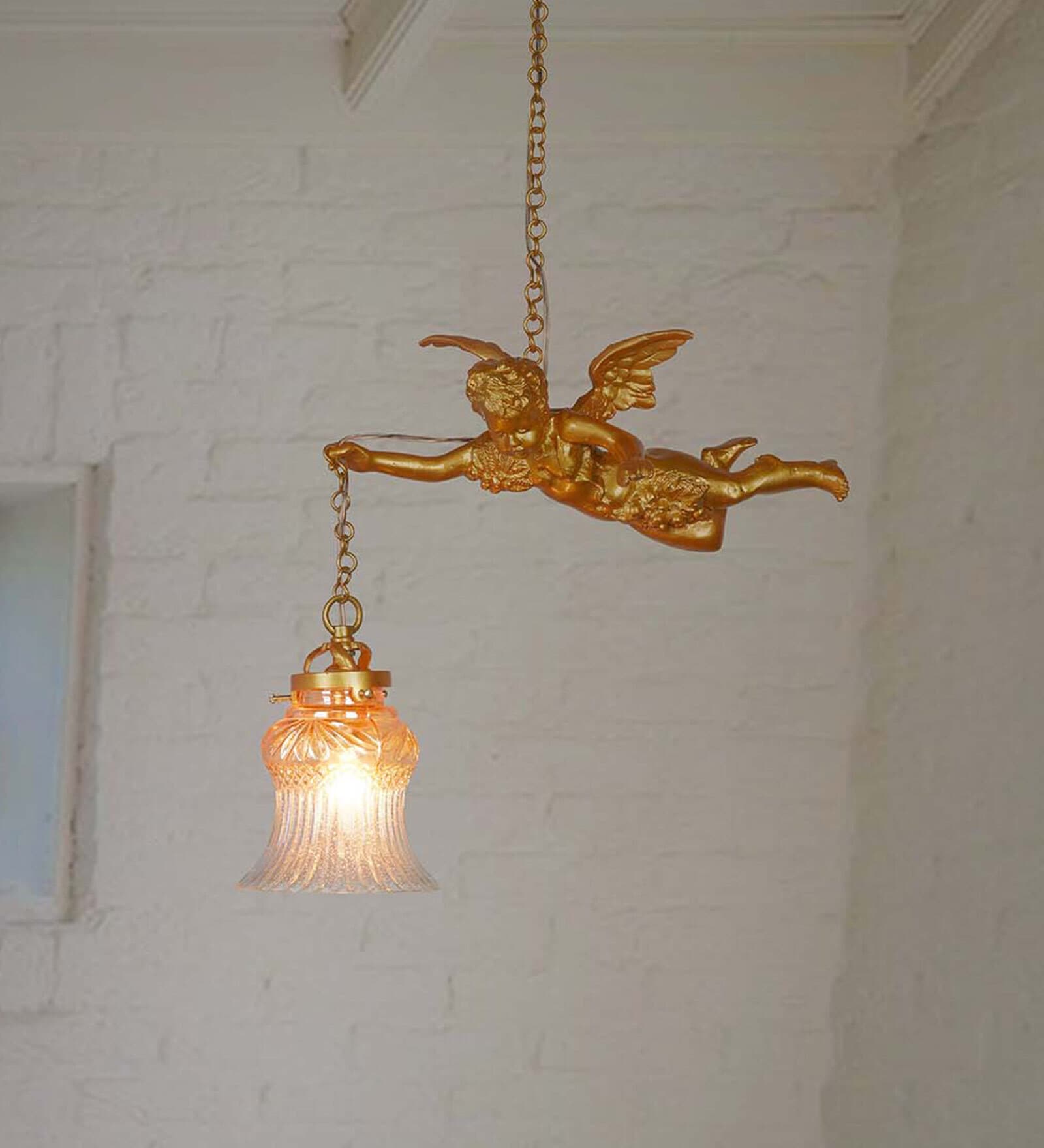Moana Gold Metal and Aluminium Hanging Light