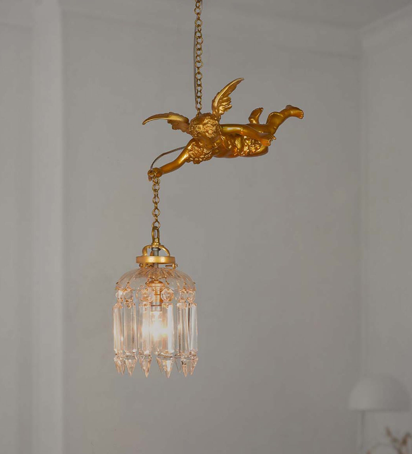 Gold Metal and Aluminium Hanging Light
