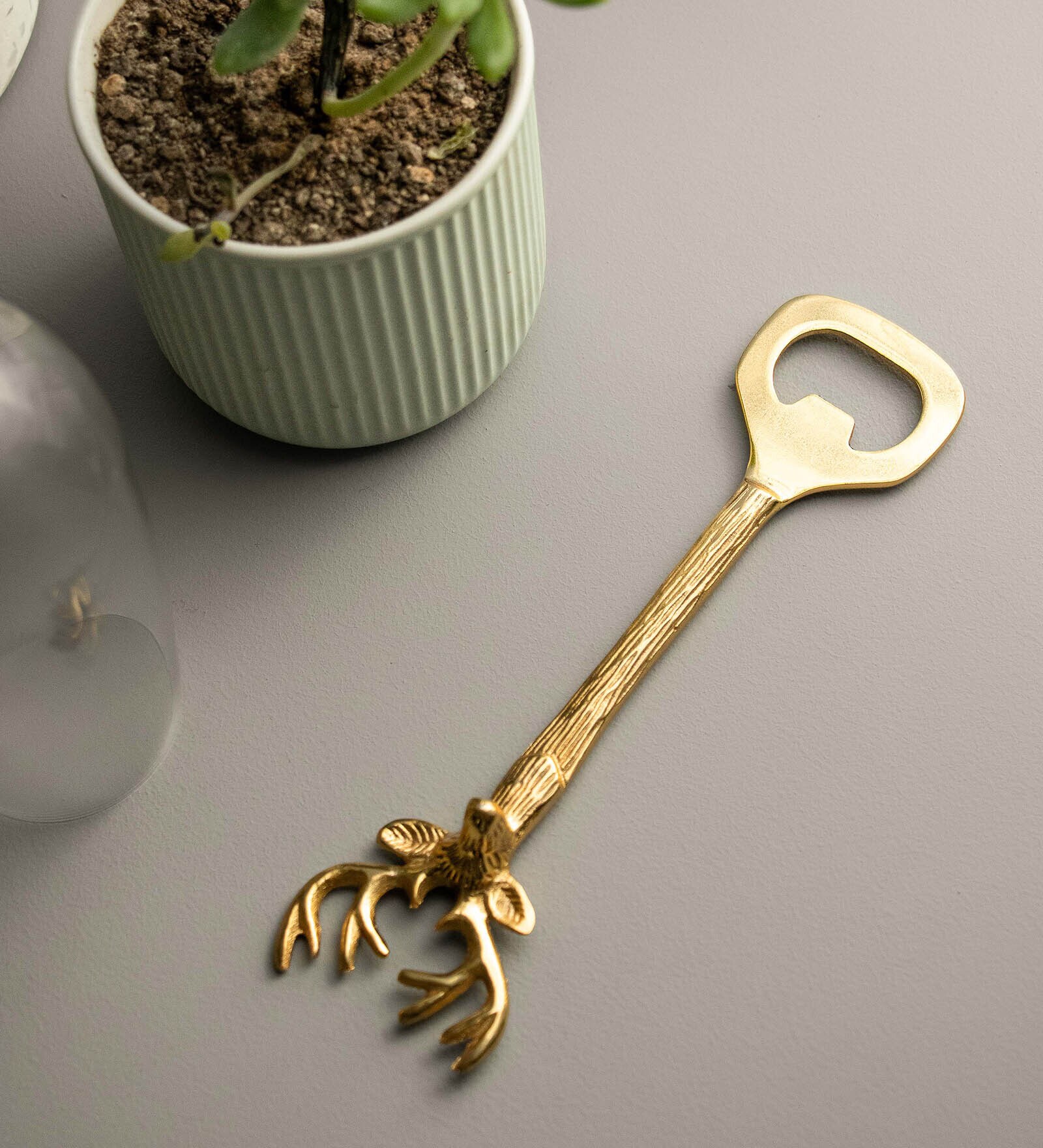 Doe Gold Brass Bottle Opener