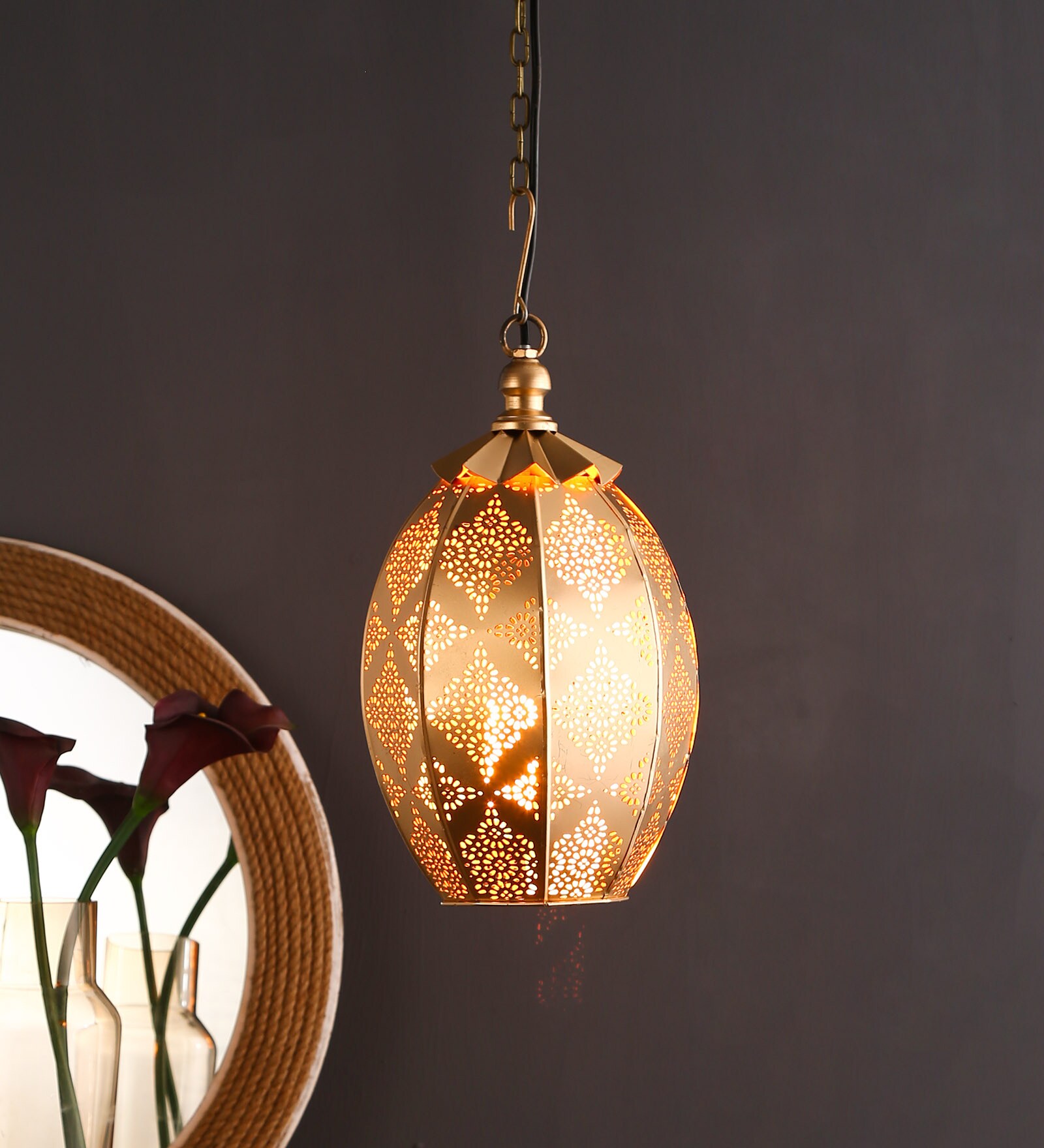 Storia Gold Metal Hanging Light