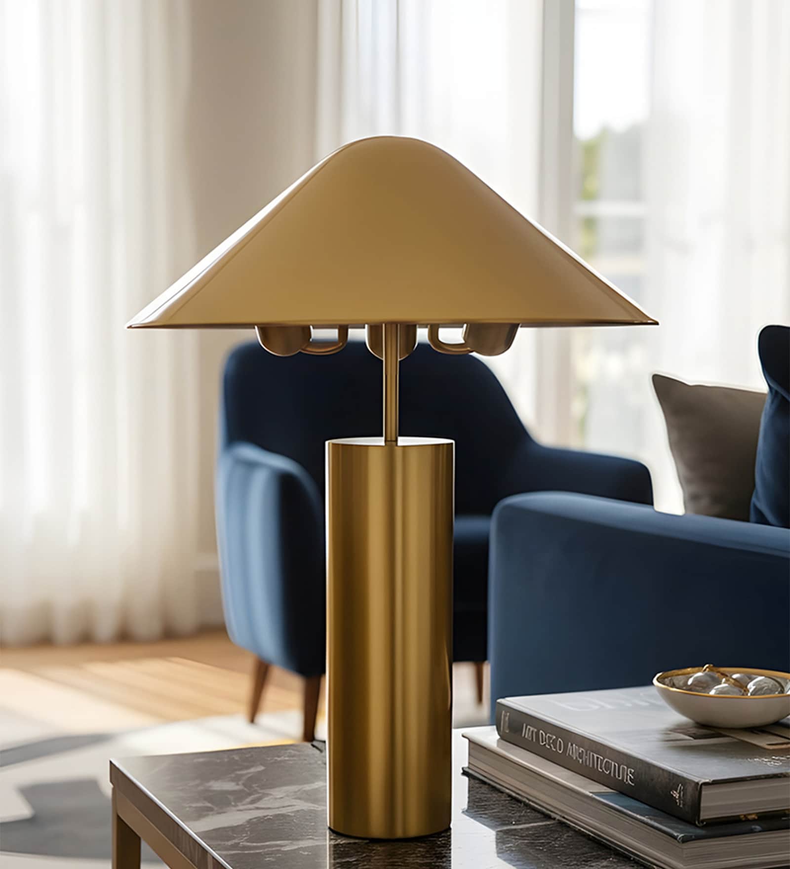 Gold Metal Metal Halo table lamp