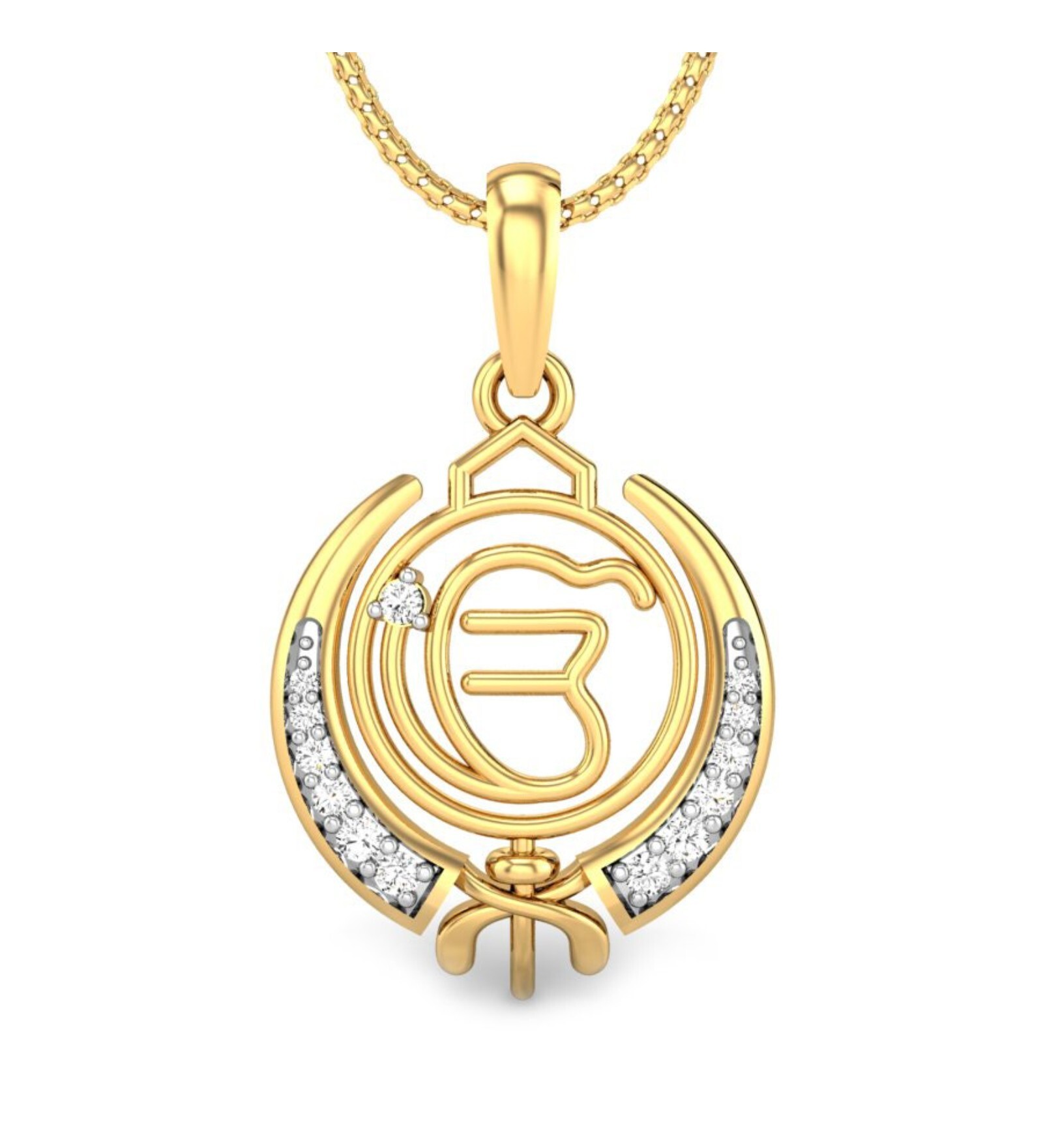 Sikh Khanda Gold 1.96 Grams BIS Hallmark Pendant