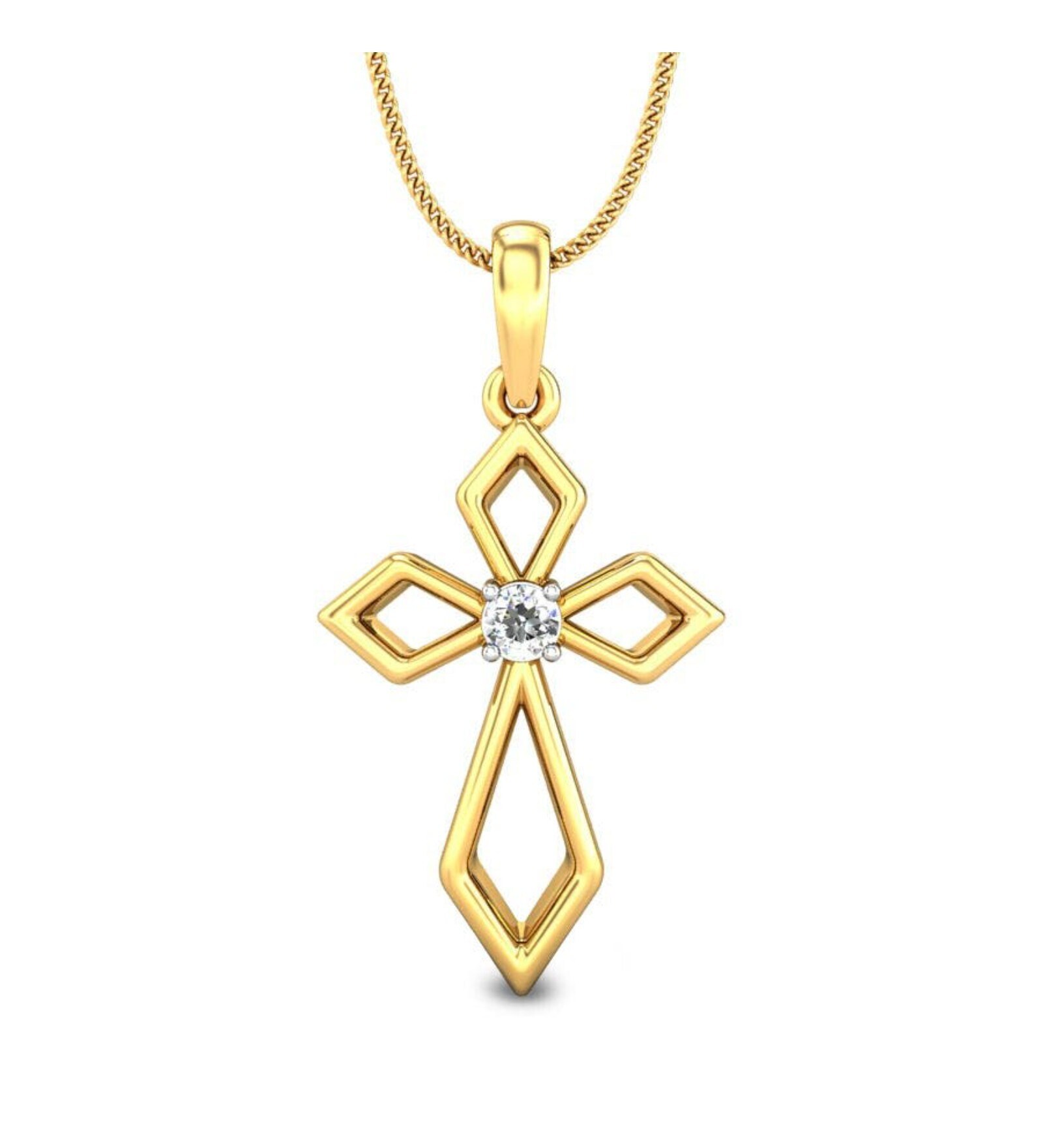 Buy Jesus Cross Gold 1.91 Grams BIS Hallmark Pendant at 10 OFF by