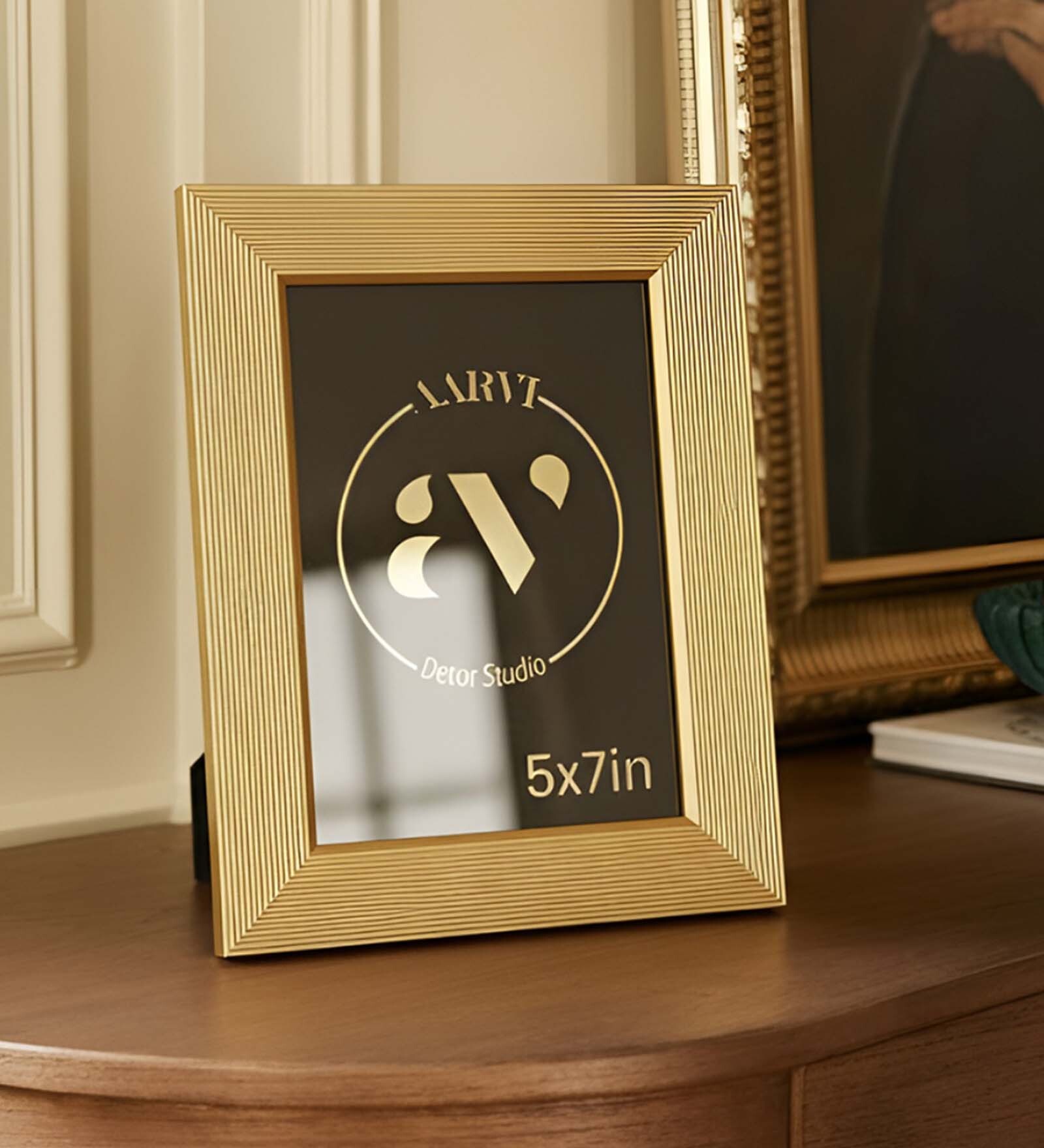Gold Metal Radiance Wall And Tabletop Photo Frame 5X7Inches