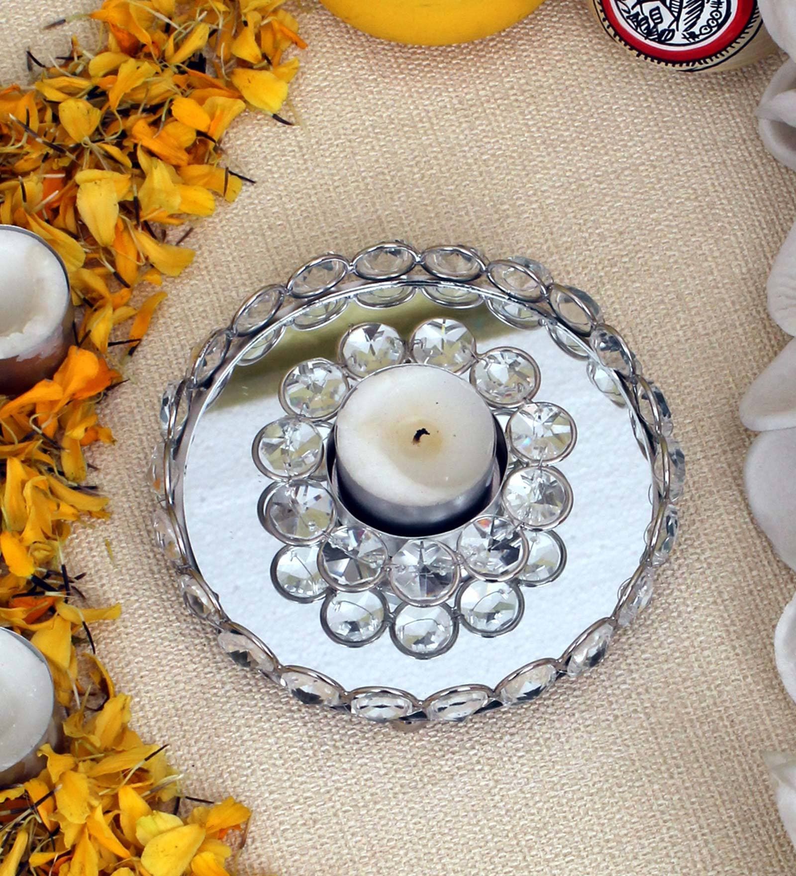 Gold Metal Table Tea Light Holder