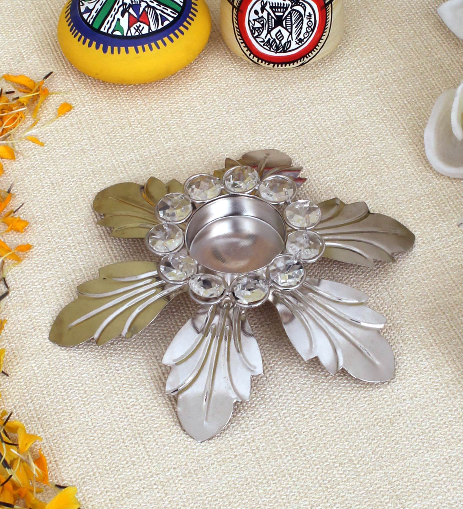 Gold Metal Table Tea Light Holder