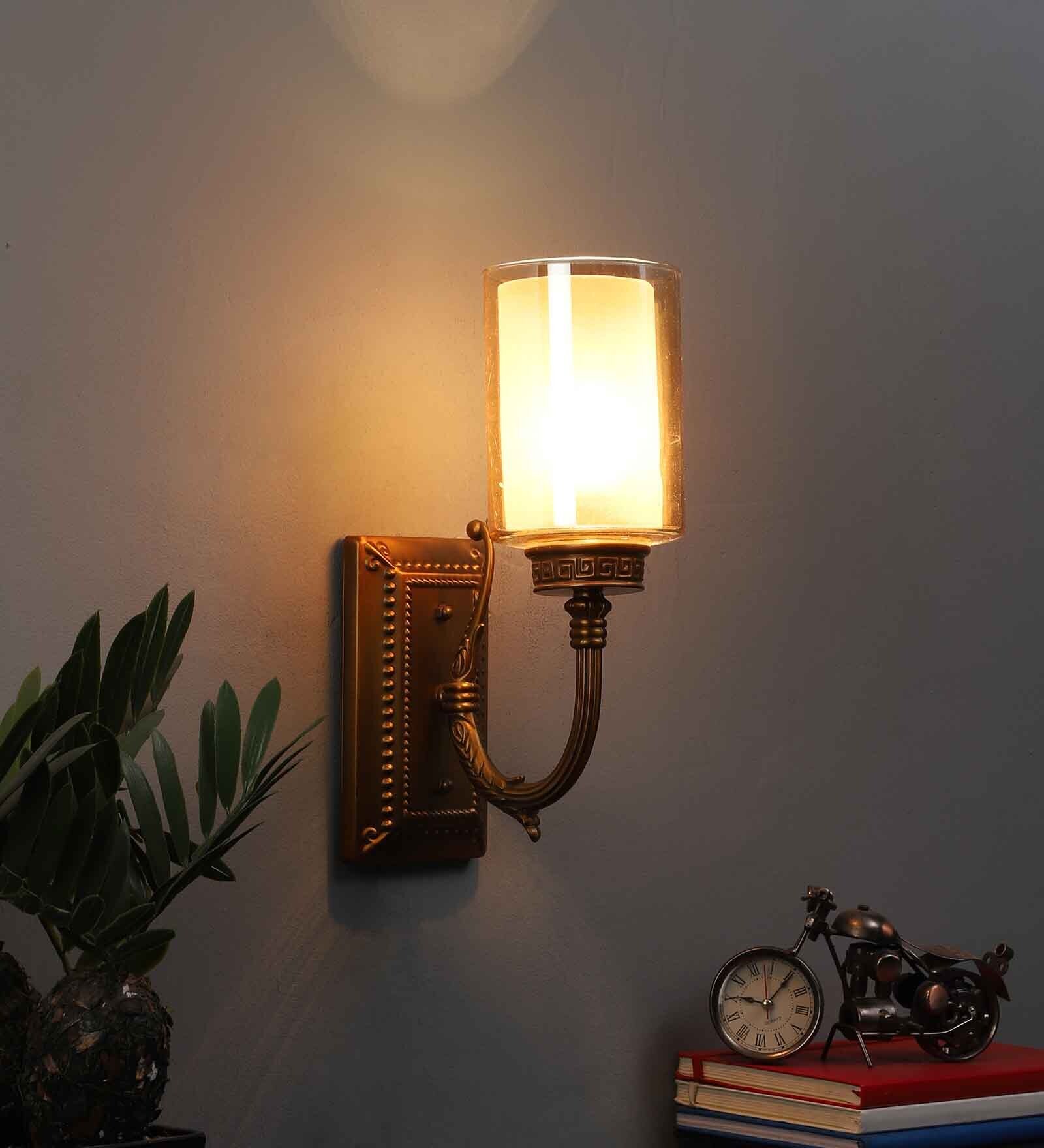 Buy Gold Metal Wall Light By Eliante By Jainsons Lights Online