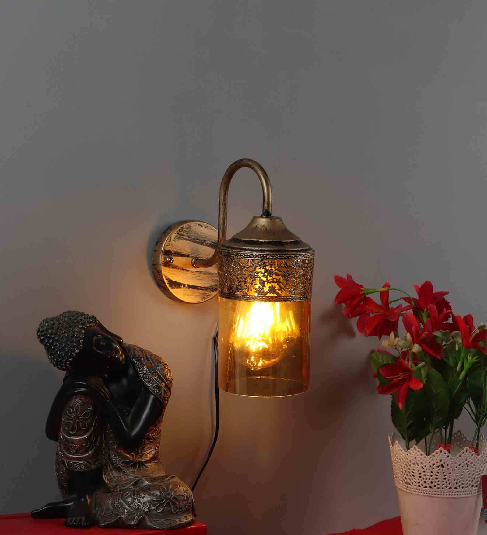 Livorno Antique Gold Metal Wall Sconces
