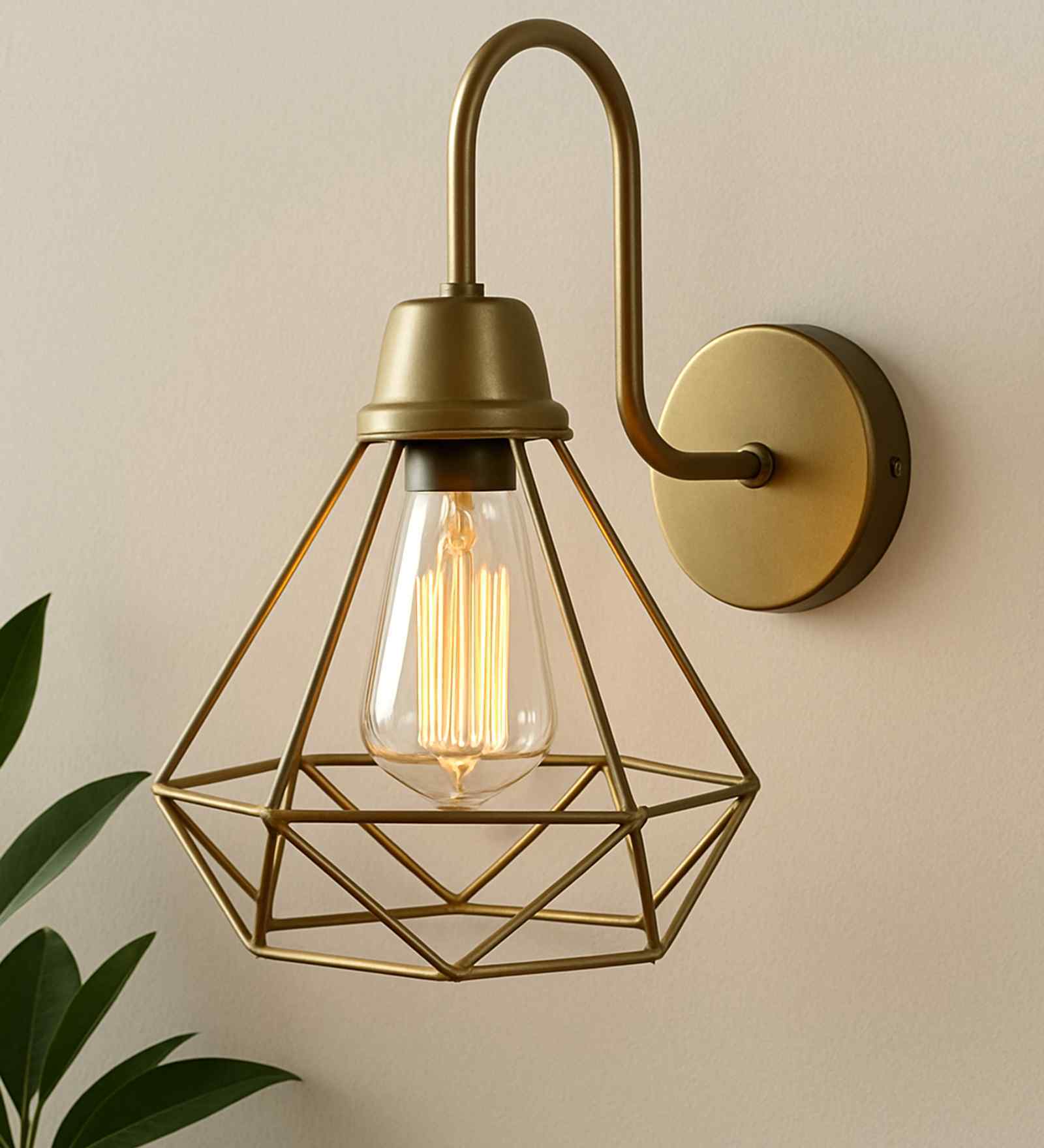 Gold Metal Wall Light