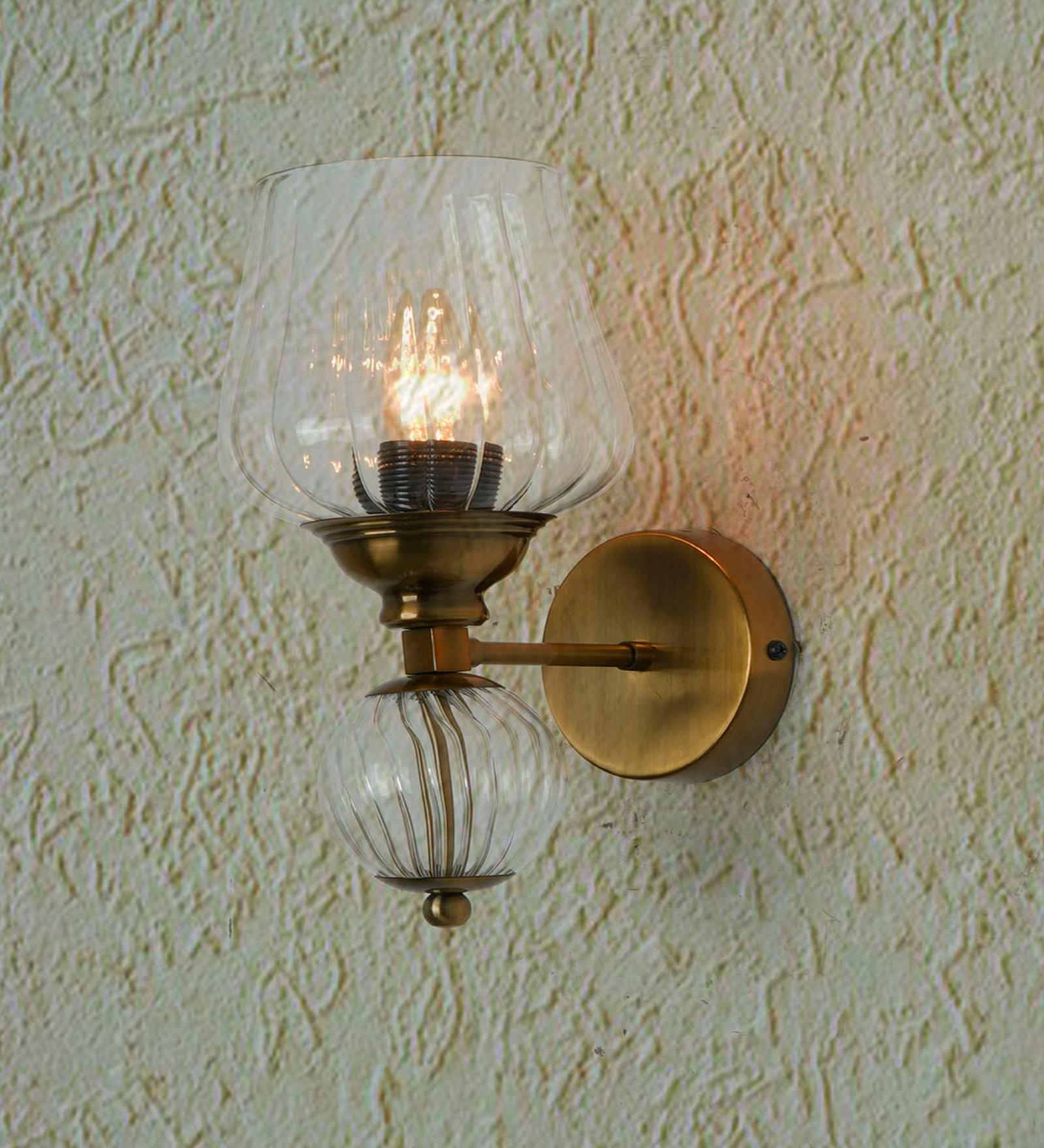 Gold Mild Steel Uplight Wall Scones