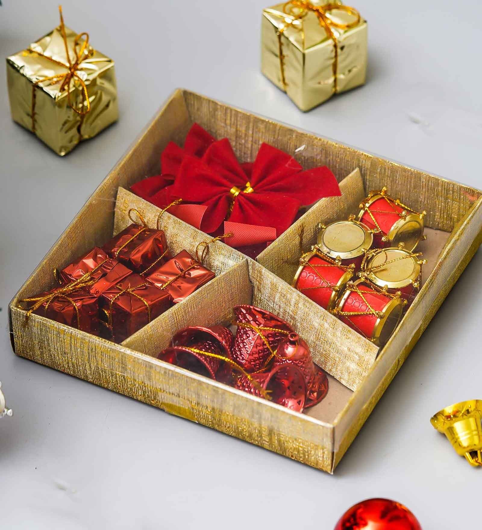 Gold Plastic Christmas Tree Decoration Items