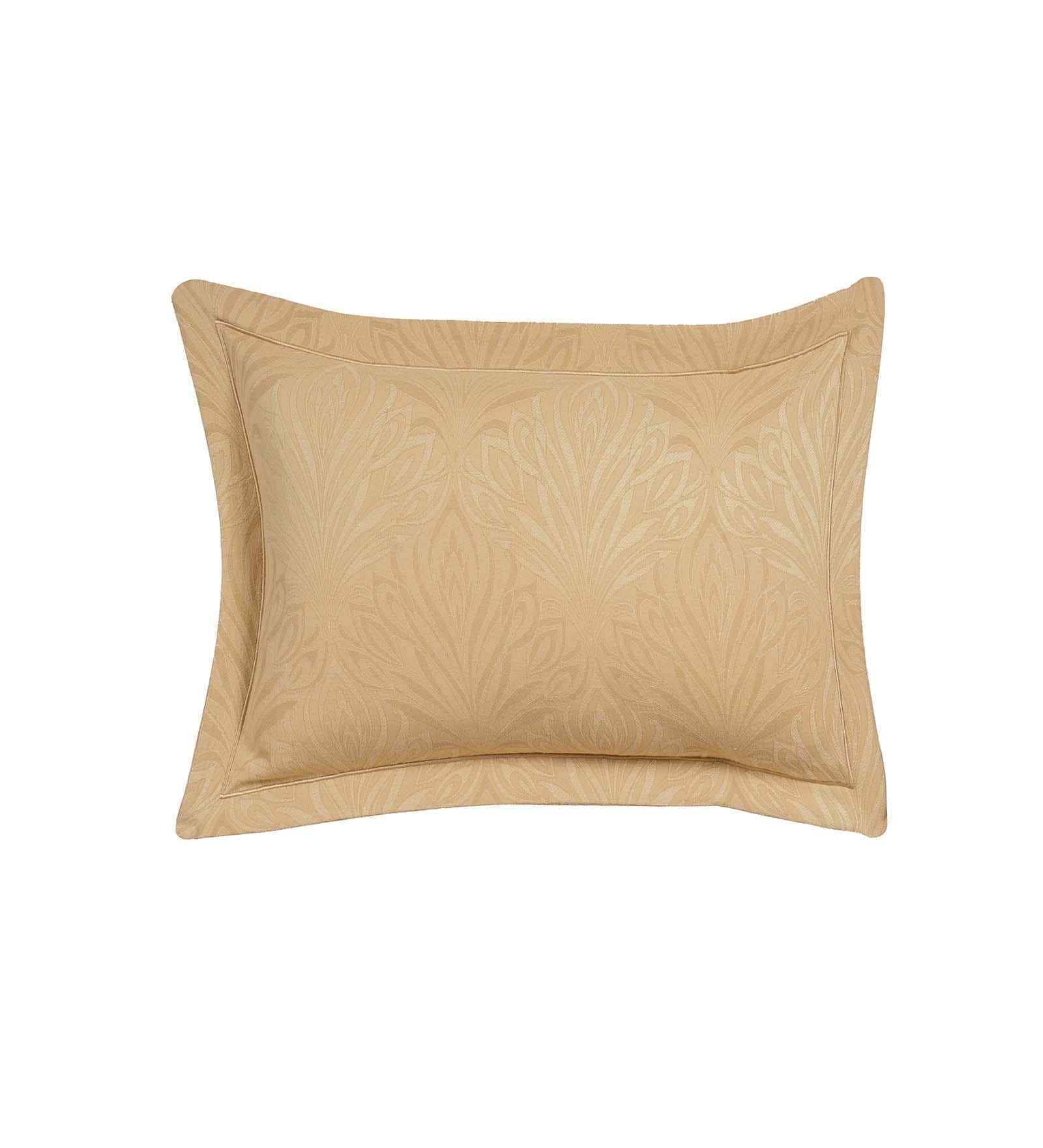 Gold Solid 235 TC Viscose Cotton 2 Pillow Sham Set