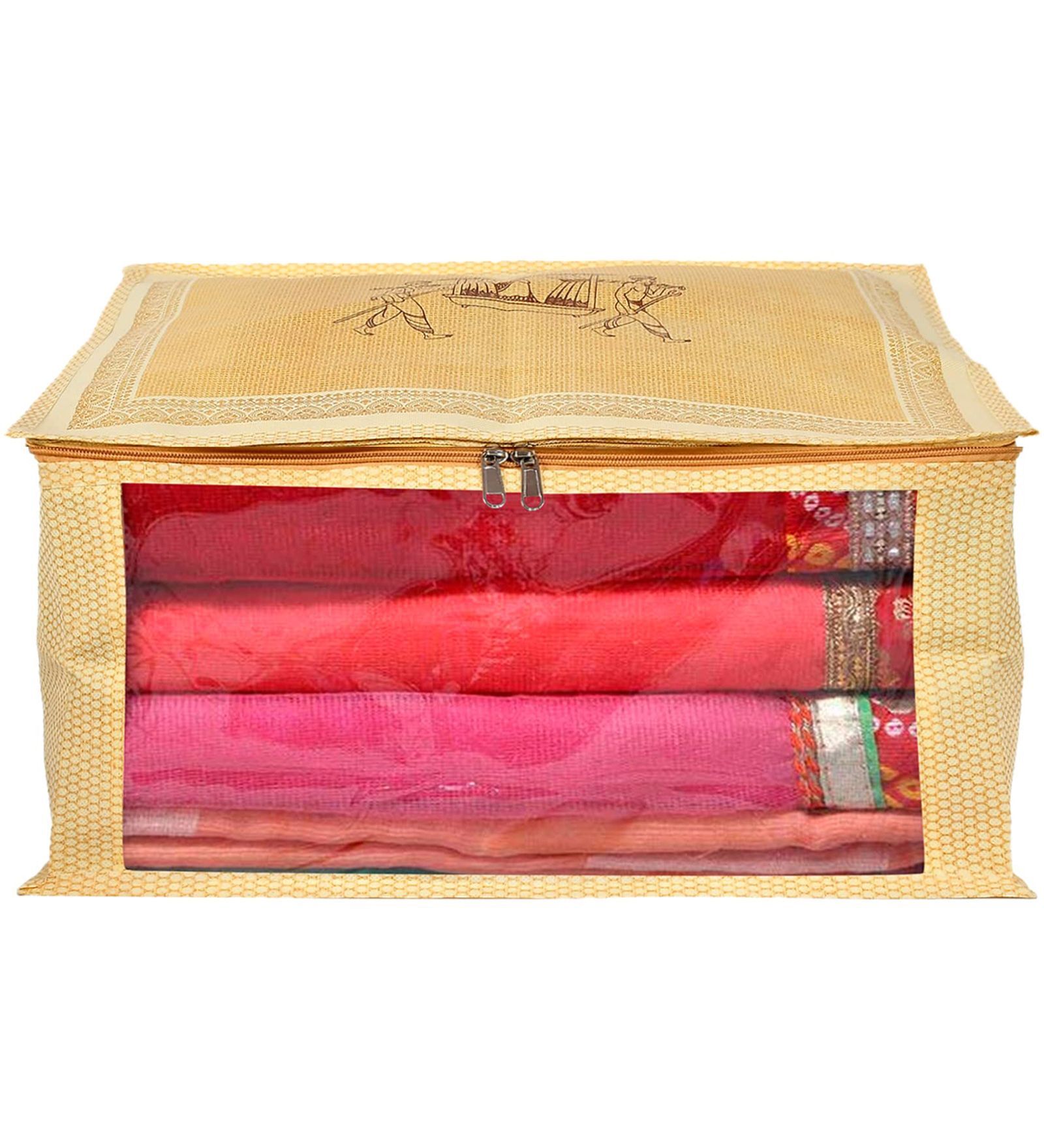 Gold Solid Non-Woven Foldable Underbed Organizer