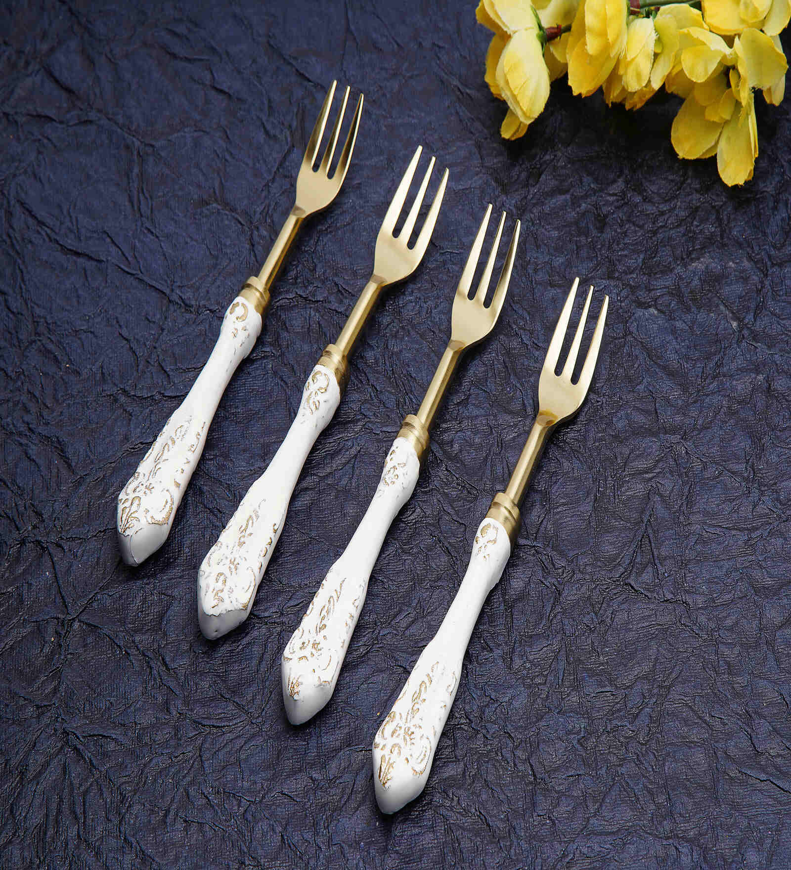 Gold Stainless Steel (Set of 4) Forks