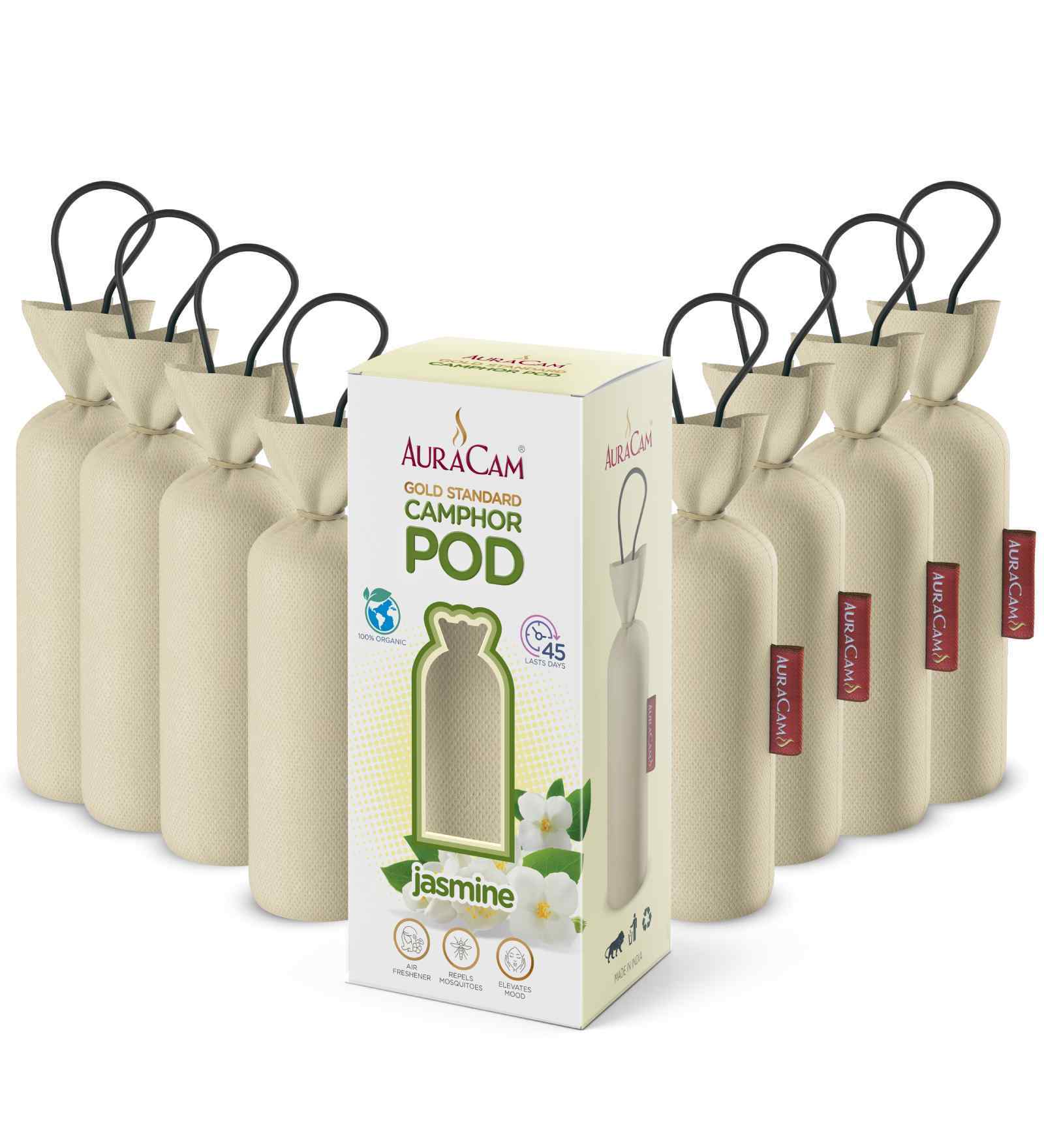 Gold Standard Camphor Pod Cone Jasmine- Set of 8