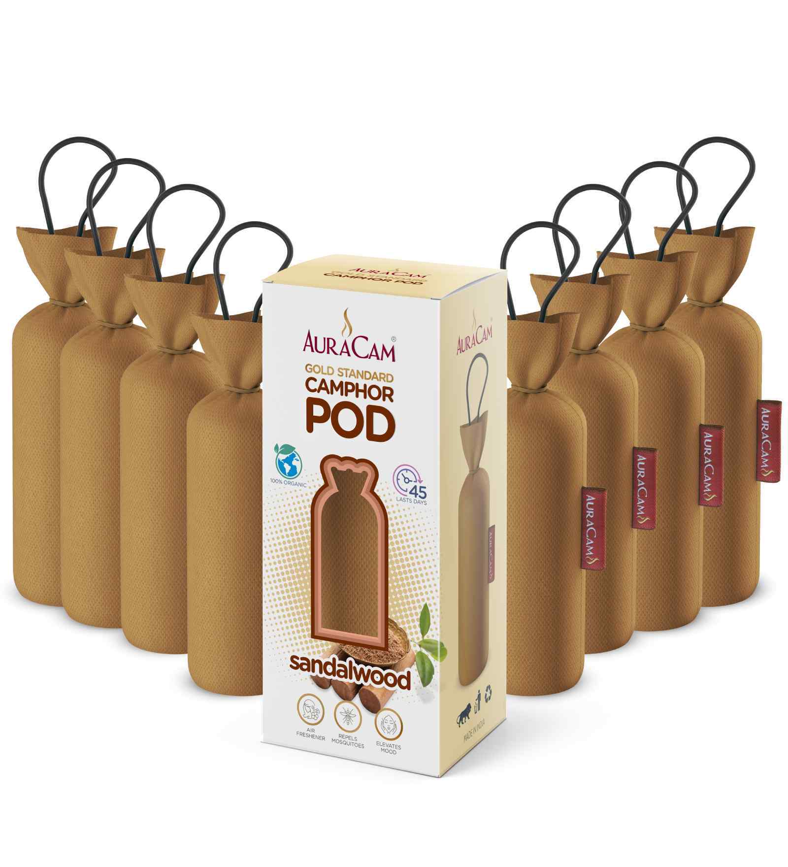 Gold Standard Camphor Pod Cone Sandalwood- Set of 8