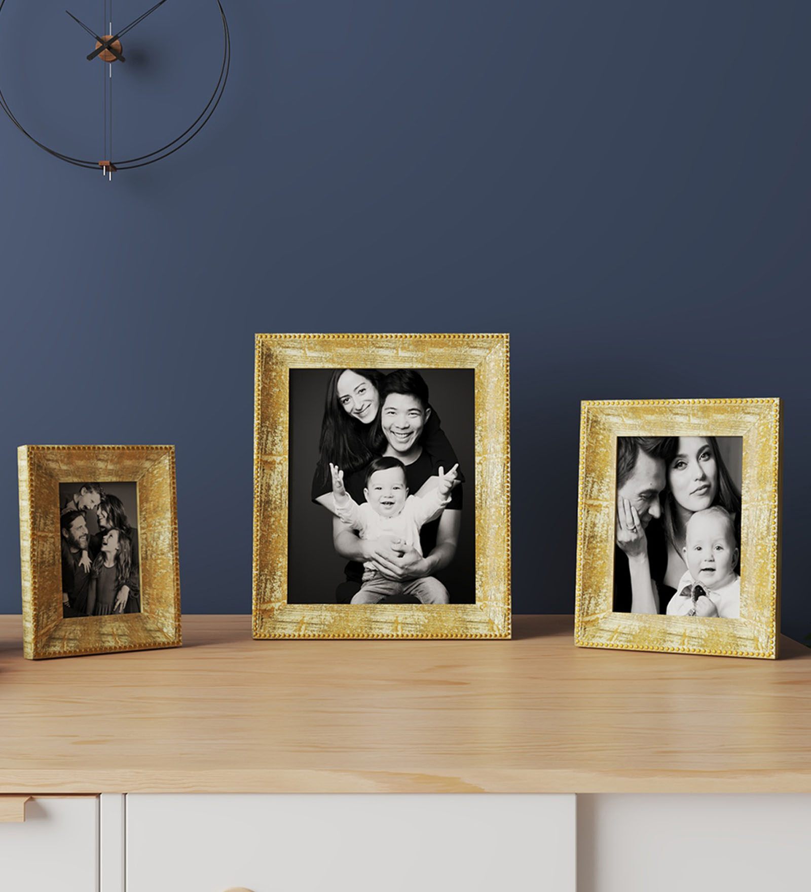 Buy Gold Synthetic Wood (Set of 3) Photoframes by Art Street at 12% OFF ...