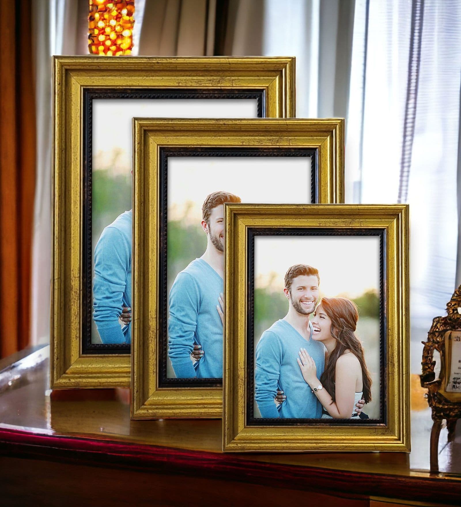 Buy Gold Synthetic Wood (Set of 3) Photoframes by Art Street at 30% OFF ...