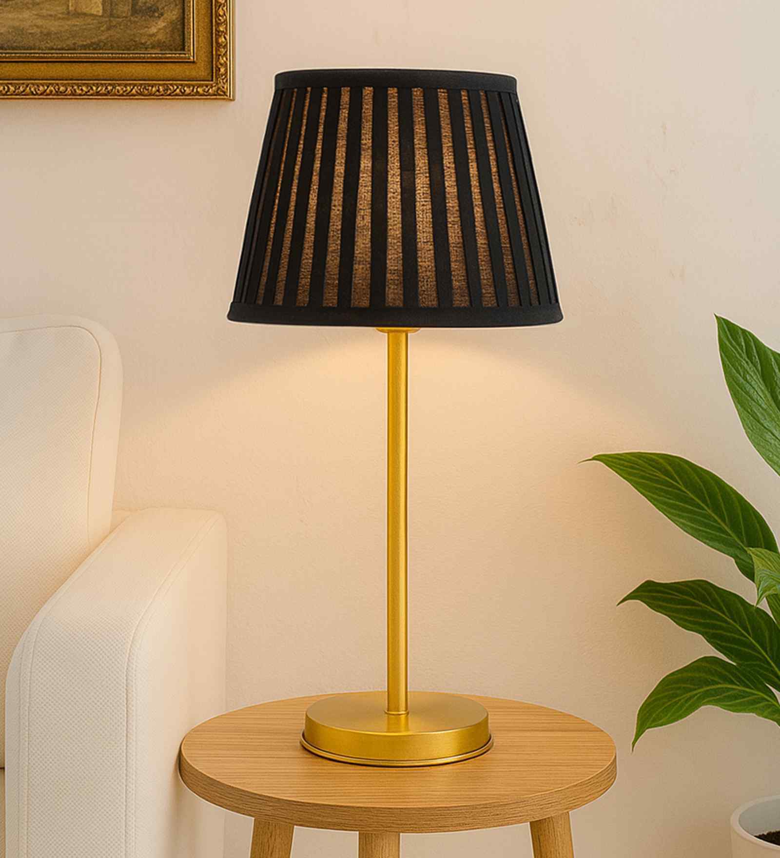 GoldenTable Lamp & Bedroom