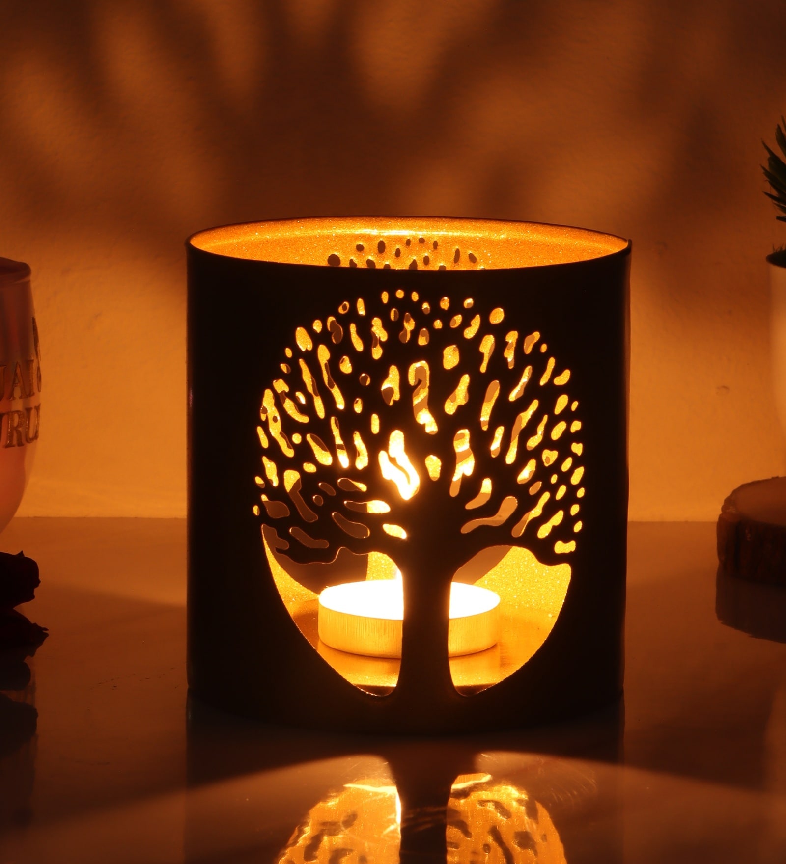 Gold Tree Tealight Holder