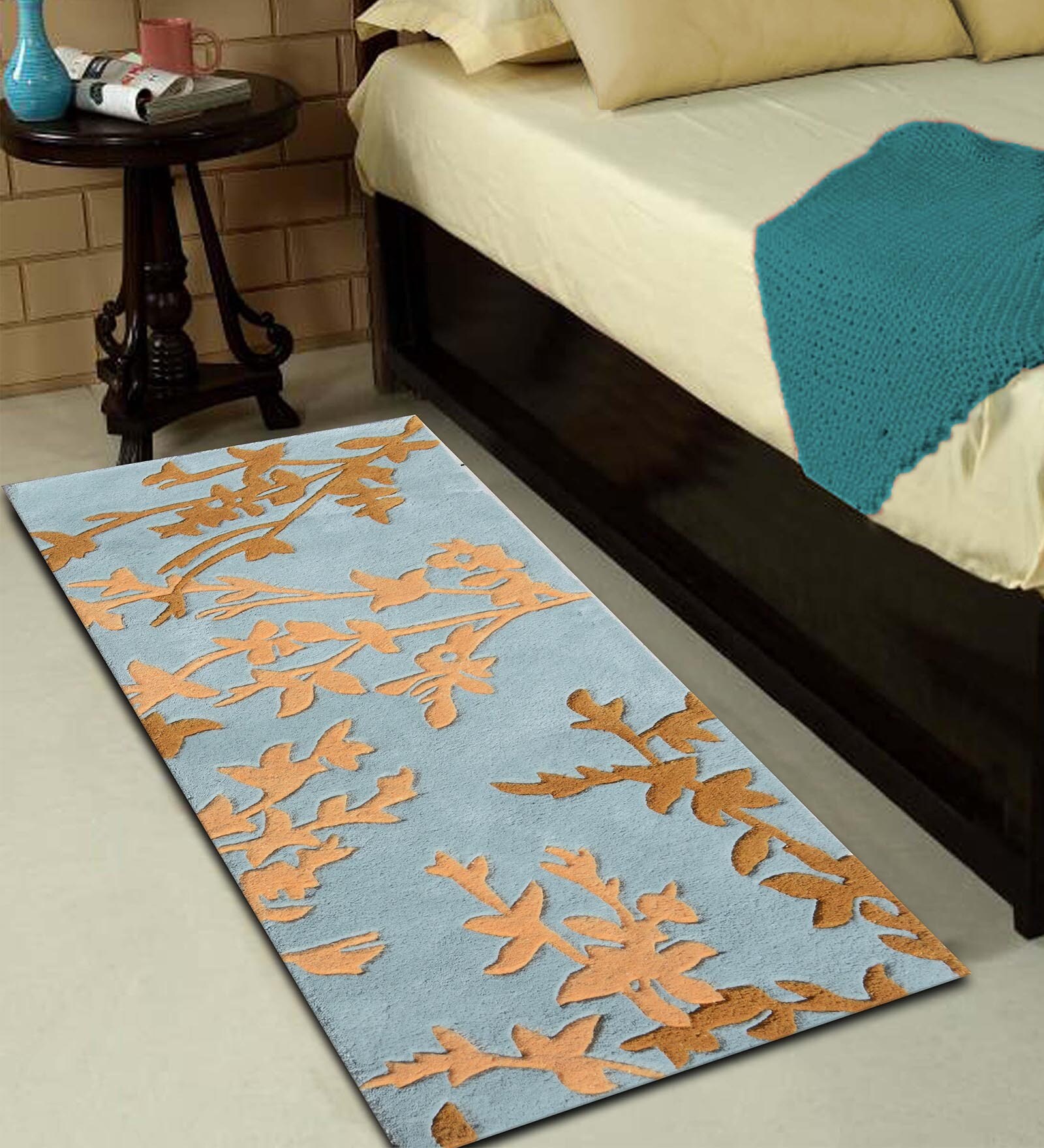 Gold Wool 55 x 22 Inches Hand Tufted Floor Runner
