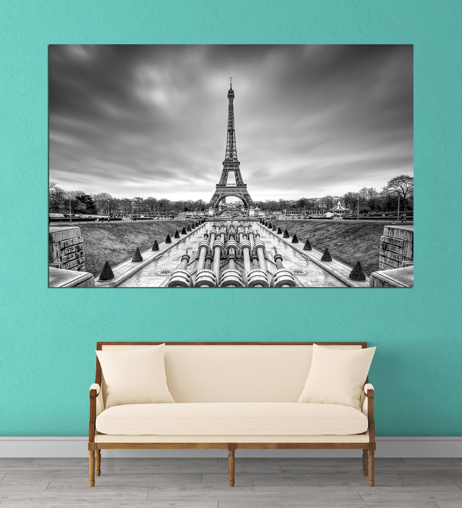 Tower In Gold Canvas Framed Art Print (33 x 21 Inches)
