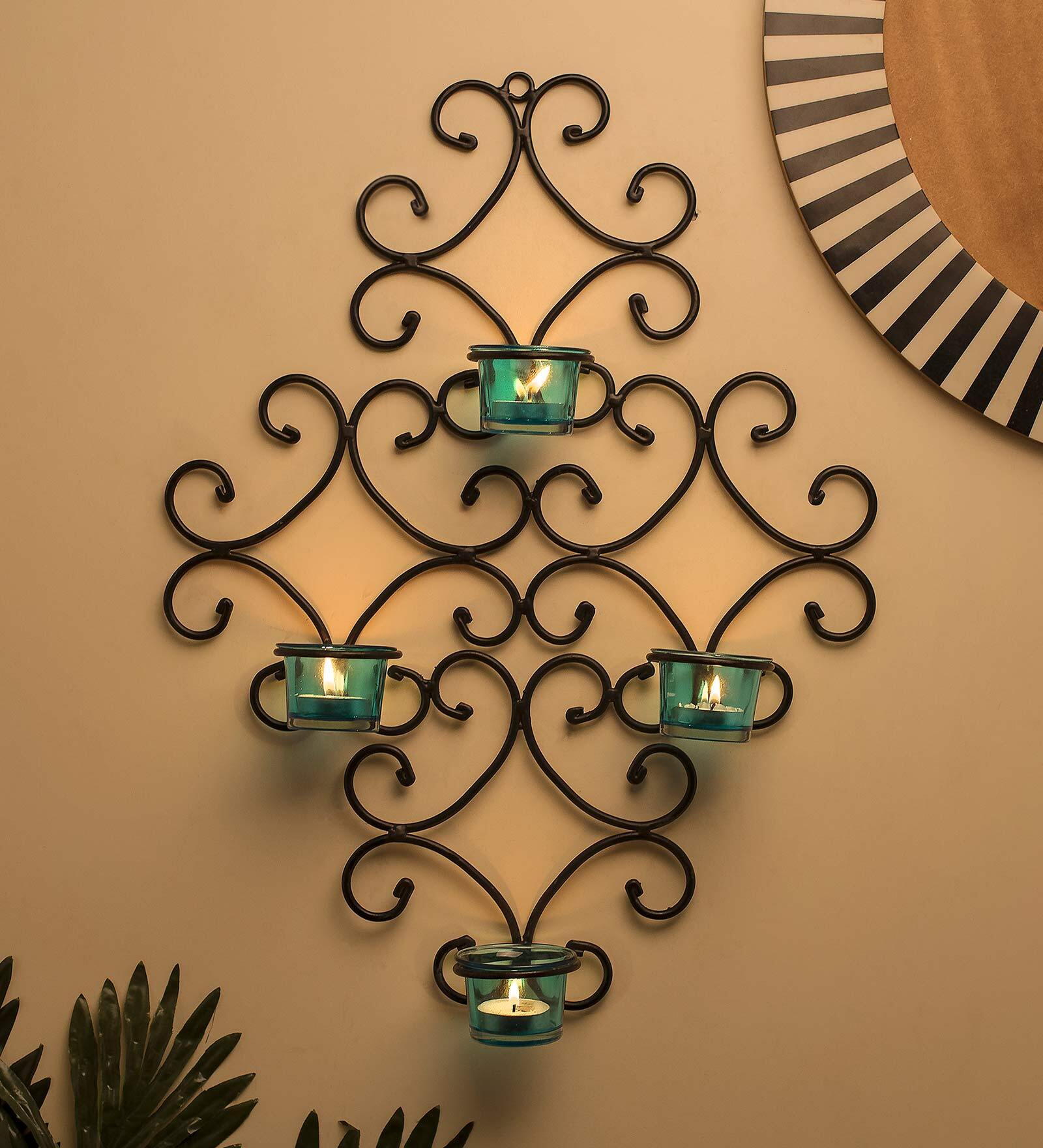 Buy Golden Metal Amaranto 1 Wall Tea Light Holder at 50 OFF by