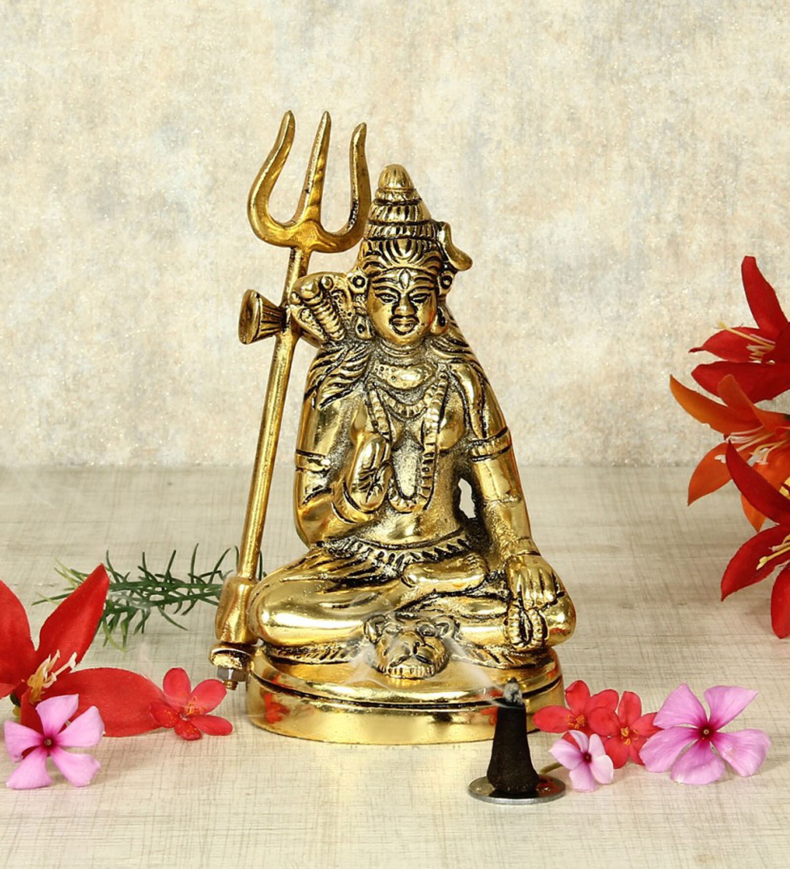 Golden Aluminium God Idol