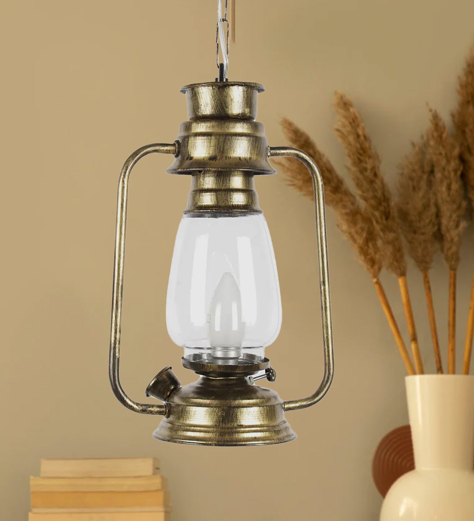 Golden Antique Hanging Lights Lantern