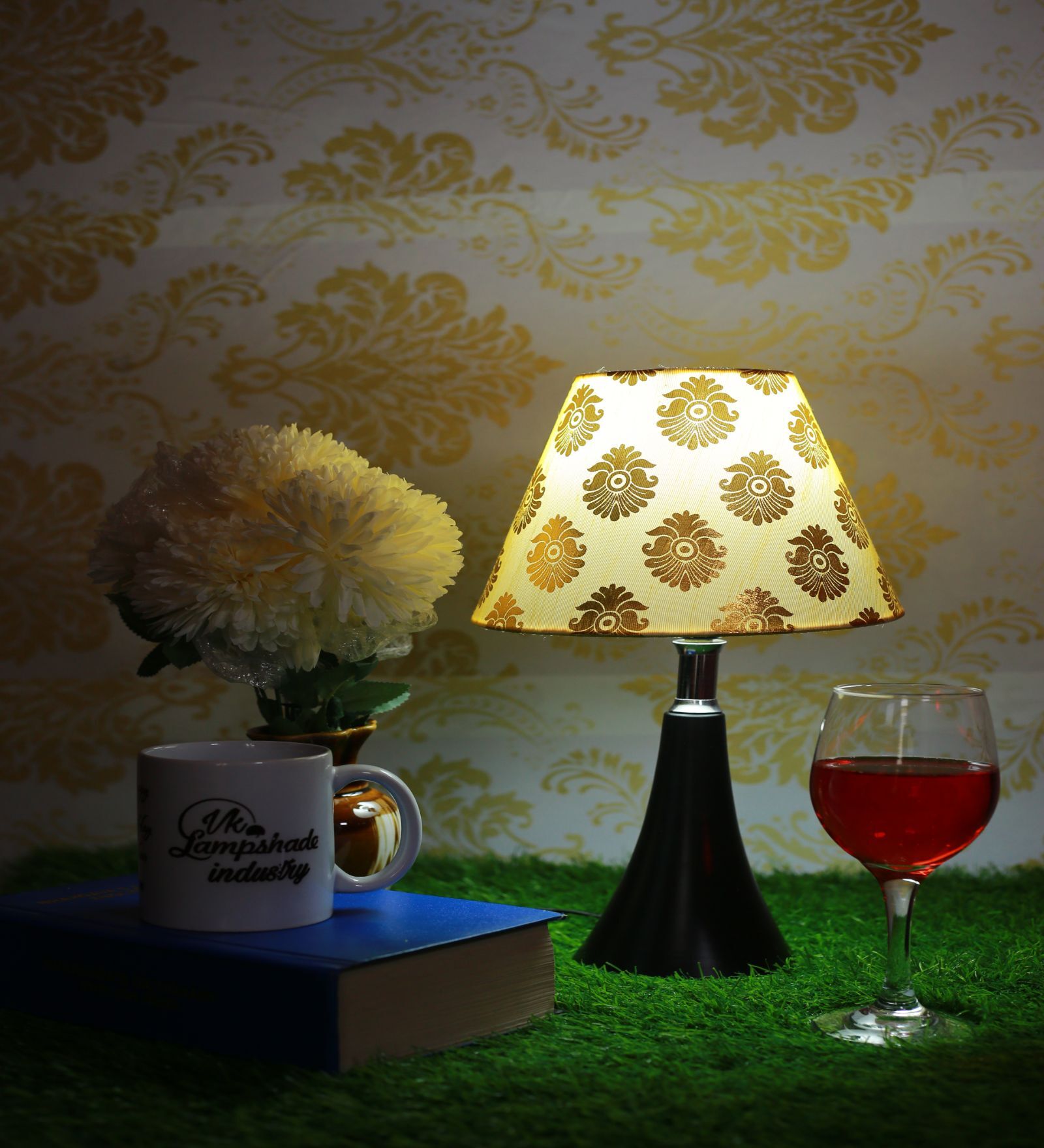 Golden Big Butti Design Cone Lampshade