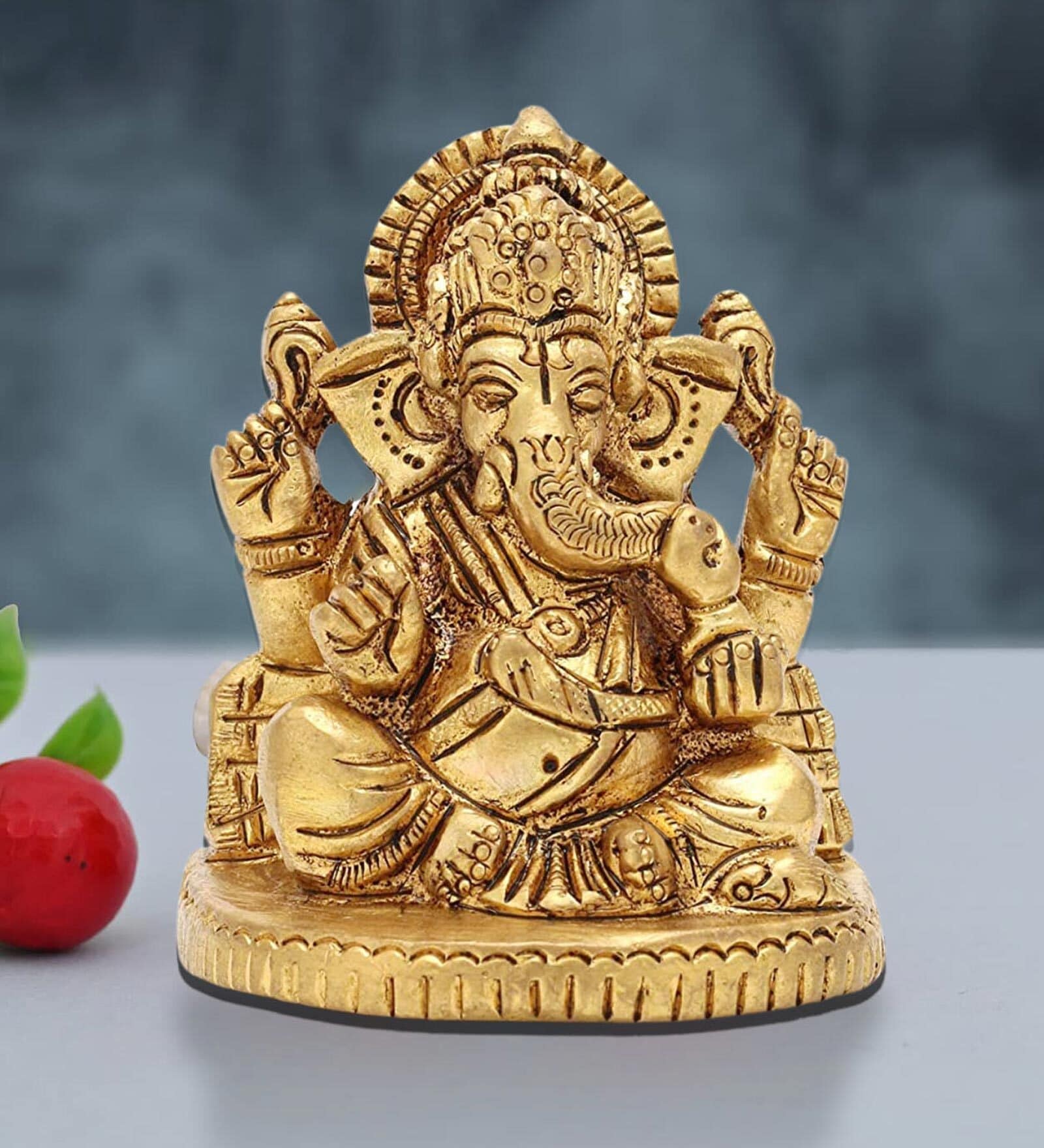 Buy Golden Brass 2 Inches Lord Ganesha Idol By Craftvatika At 42% OFF ...