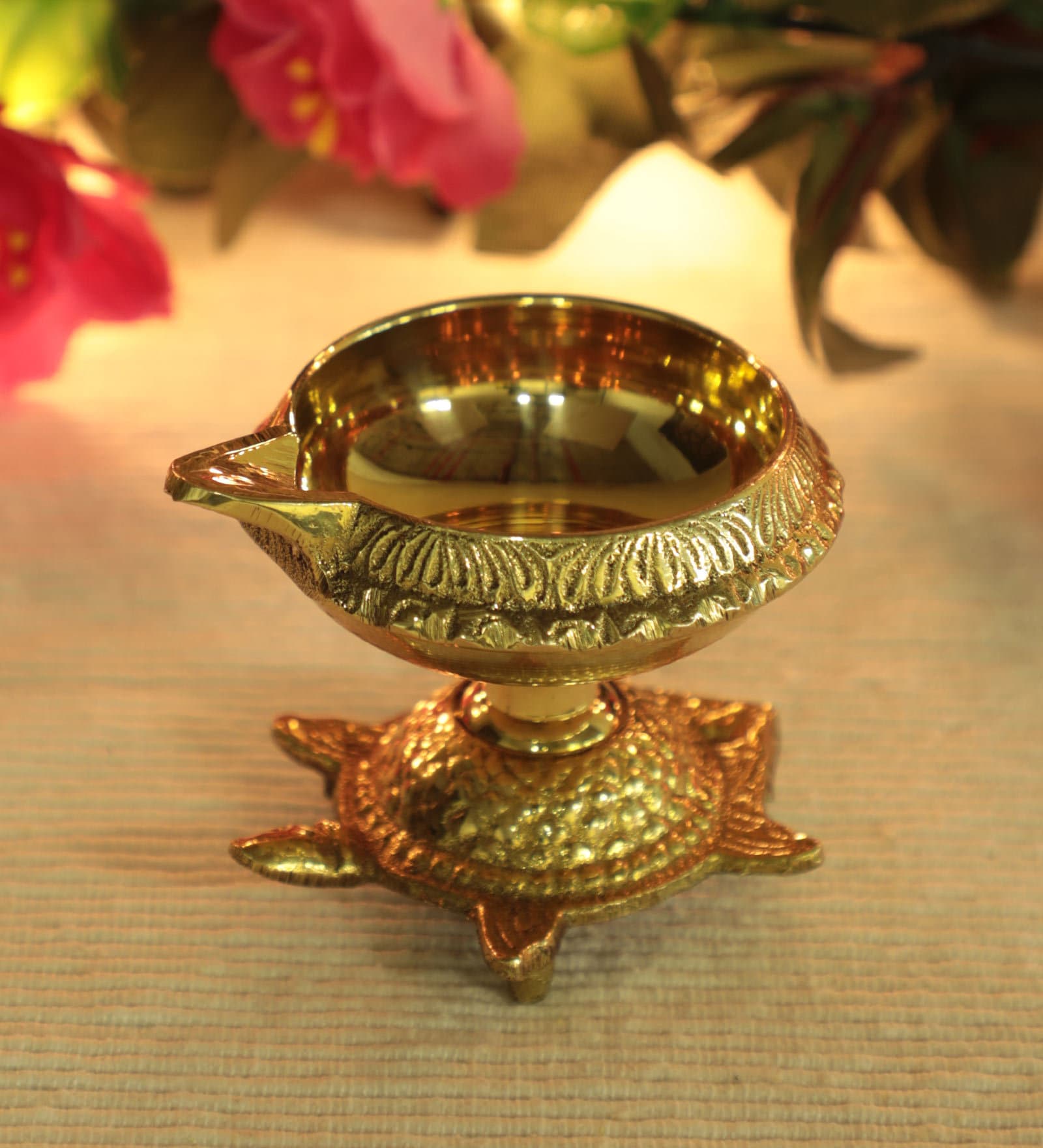 Golden Brass Kuber Tortoise Diwali Diyas
