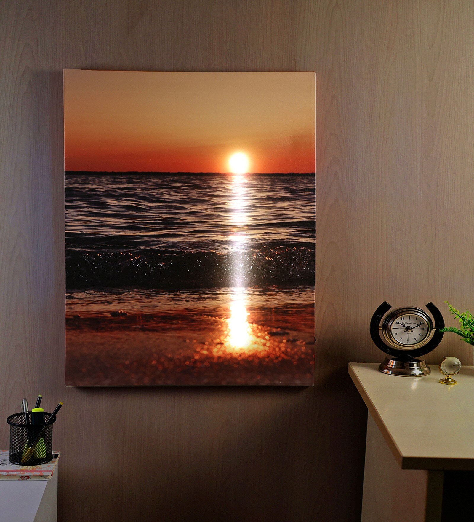 Golden Horizon Led Sunset Wall Art