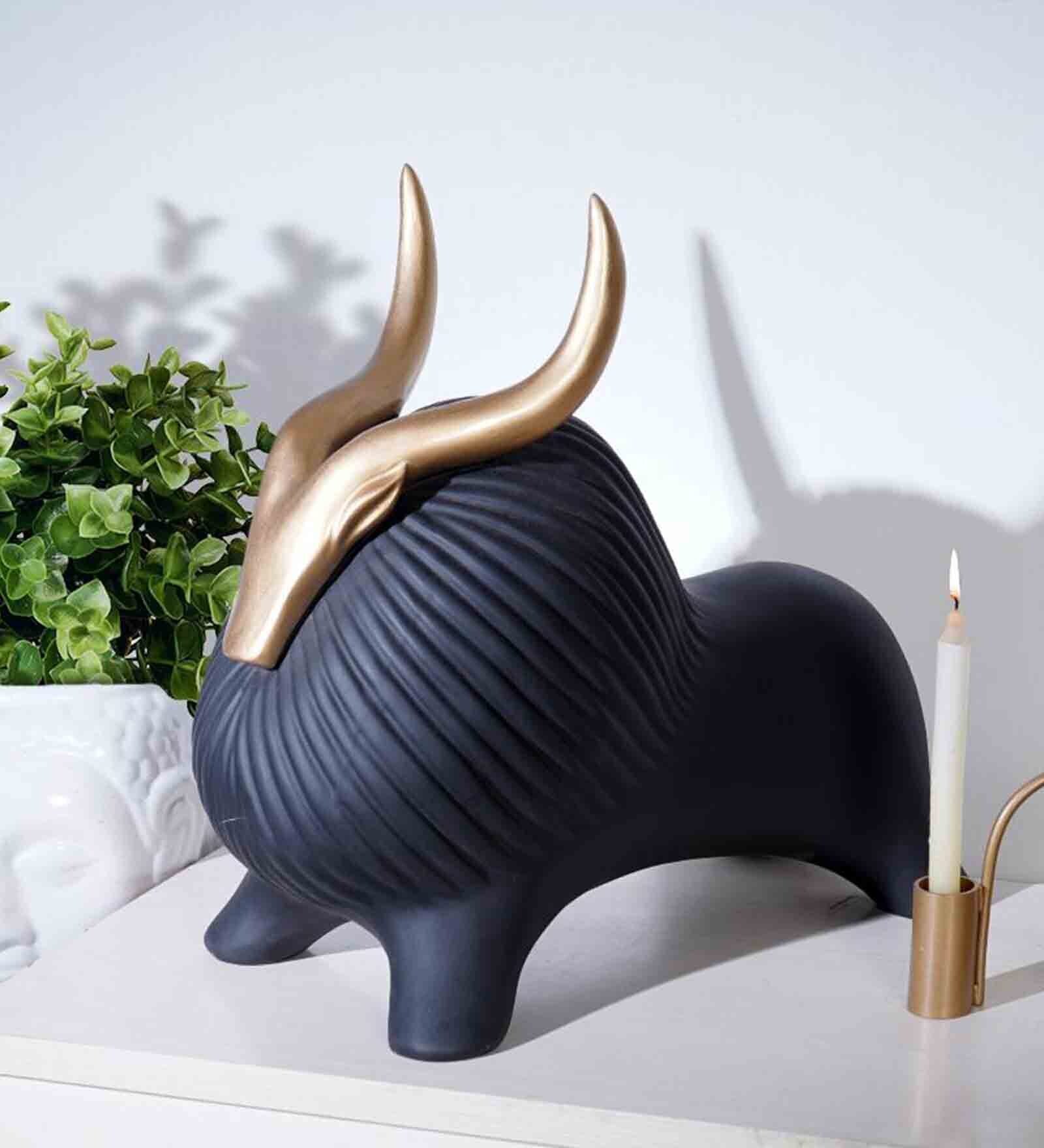 Buy Golden Horned Yark Polyresin Animal Figurine at 22 OFF by The Artment Pepperfry