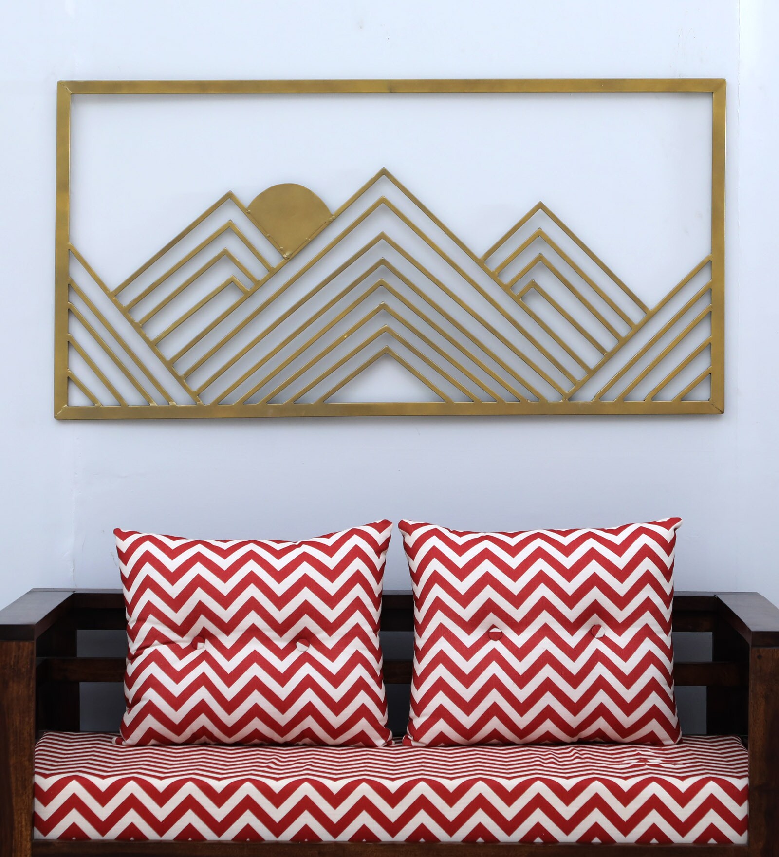 Golden Iron Fram Metal Wall Art