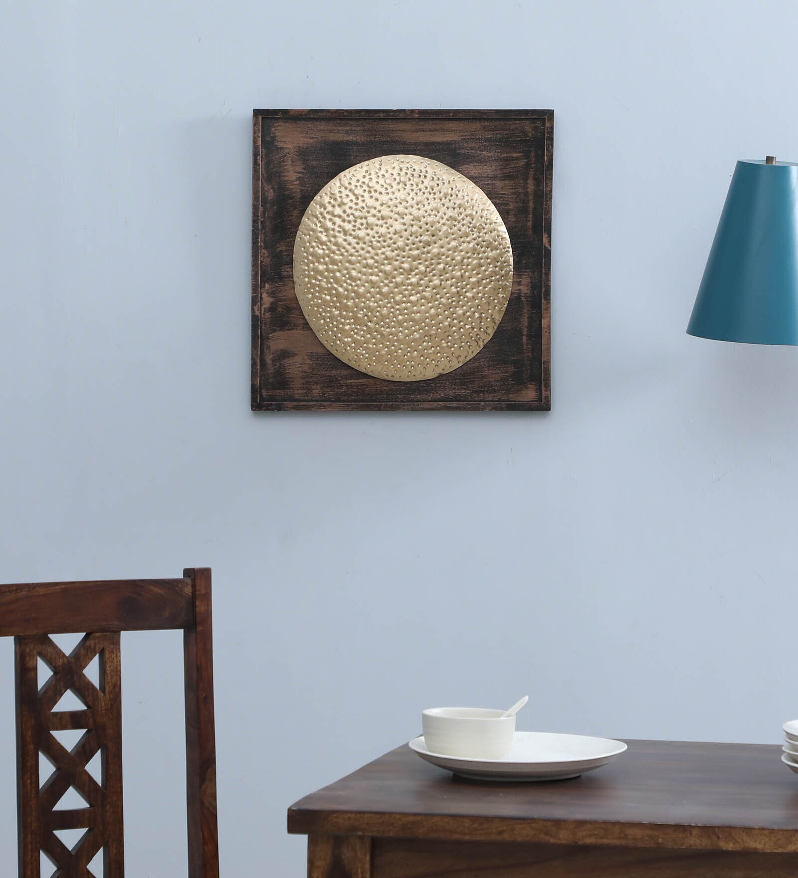 Buy Golden Iron Mdf Hammered Round Metal Wall Art at 32 OFF by B K