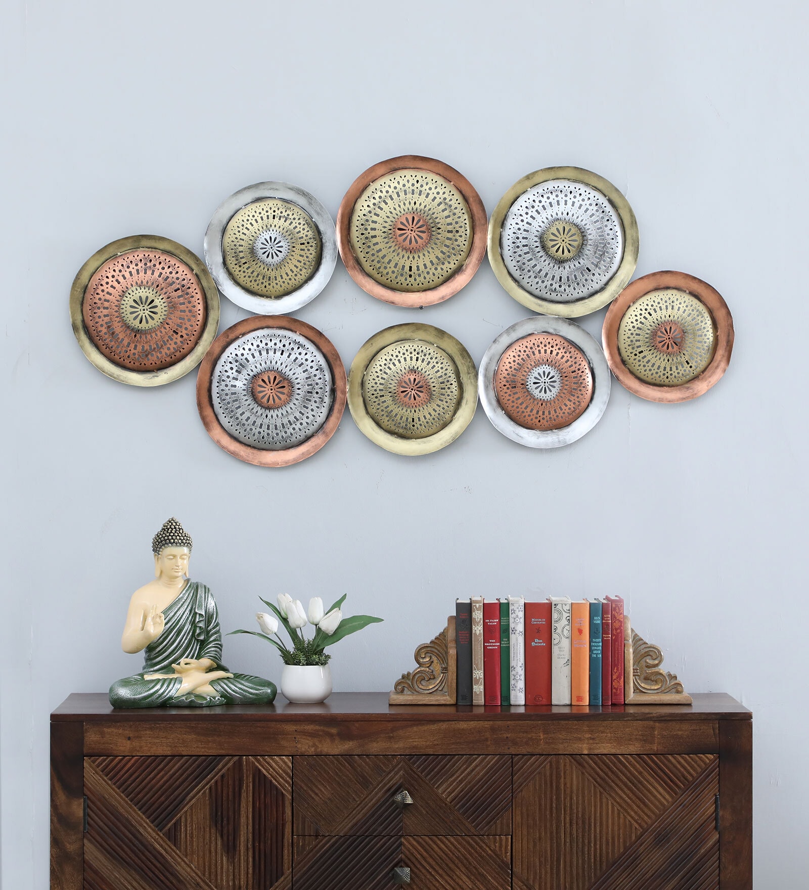 Golden Iron Abstract Wall Art