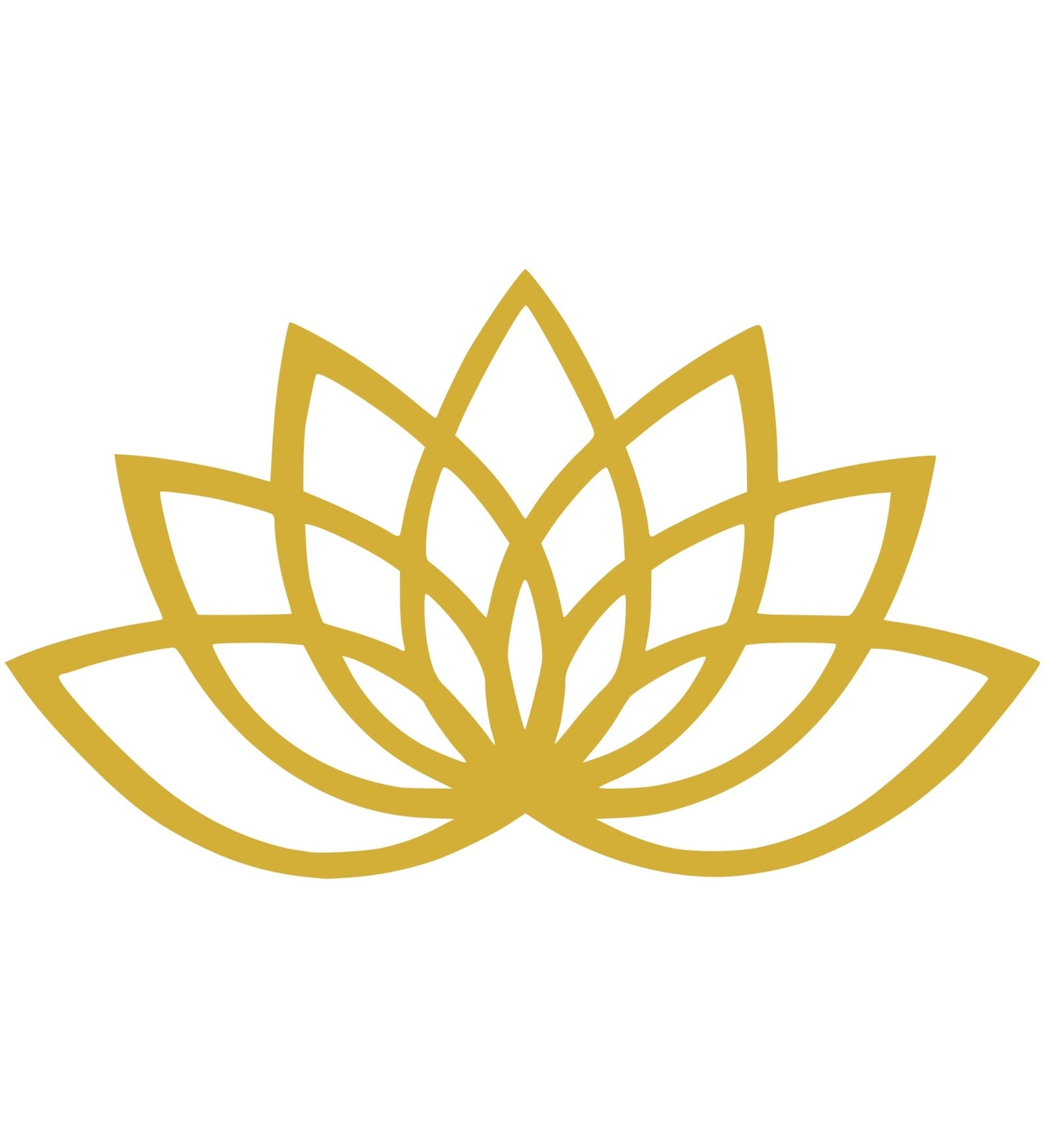 Golden Lotus Metal Art