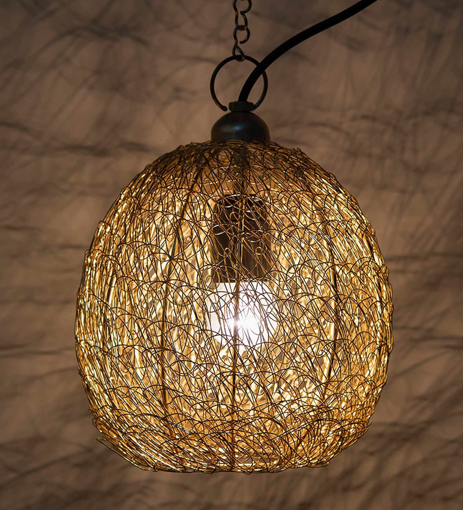 Traditional Gold Metal Hanging Light