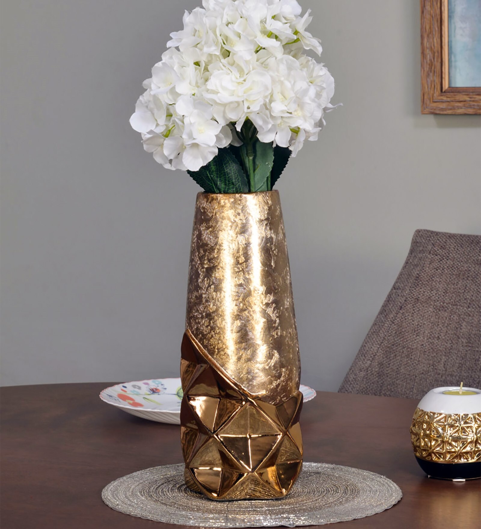 Buy Golden Goldberg Tumbler Stone Vase by home Online Eclectic Vases