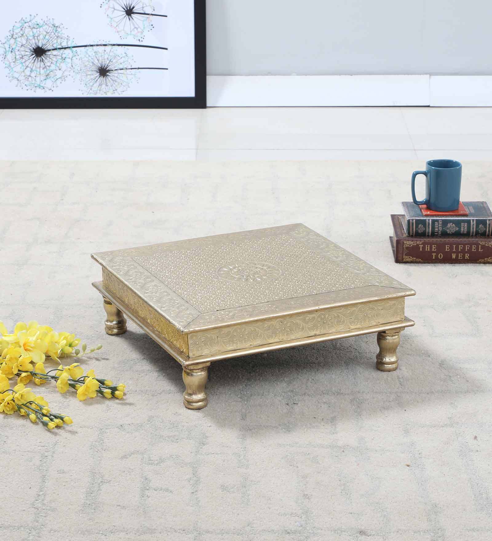 Golden Wooden Chowki