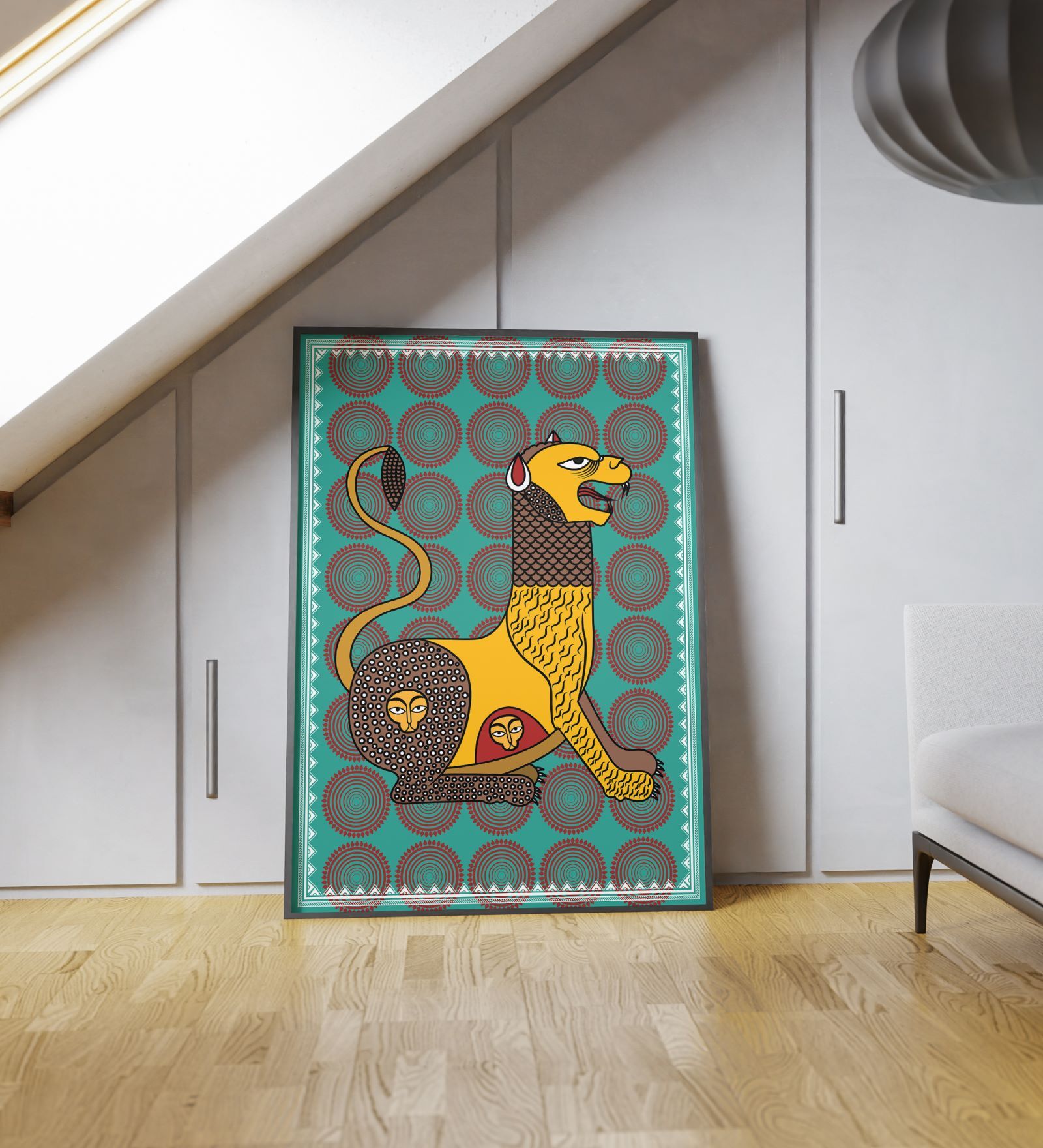 Gond Printed Canvas Wall Art
