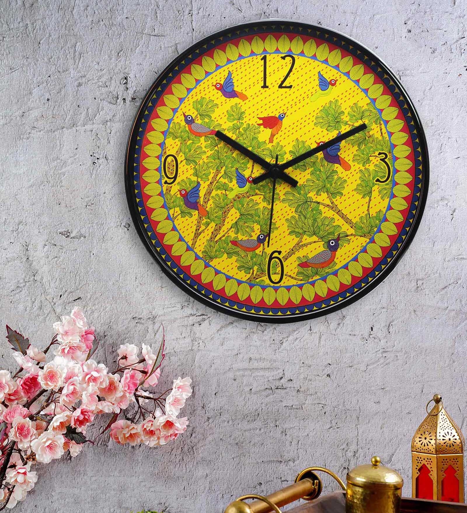 Gond Art Wall Clock