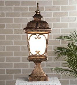 Buy Antique Gold Metal Gate Light by Superscape Outdoor Lighting Online ...